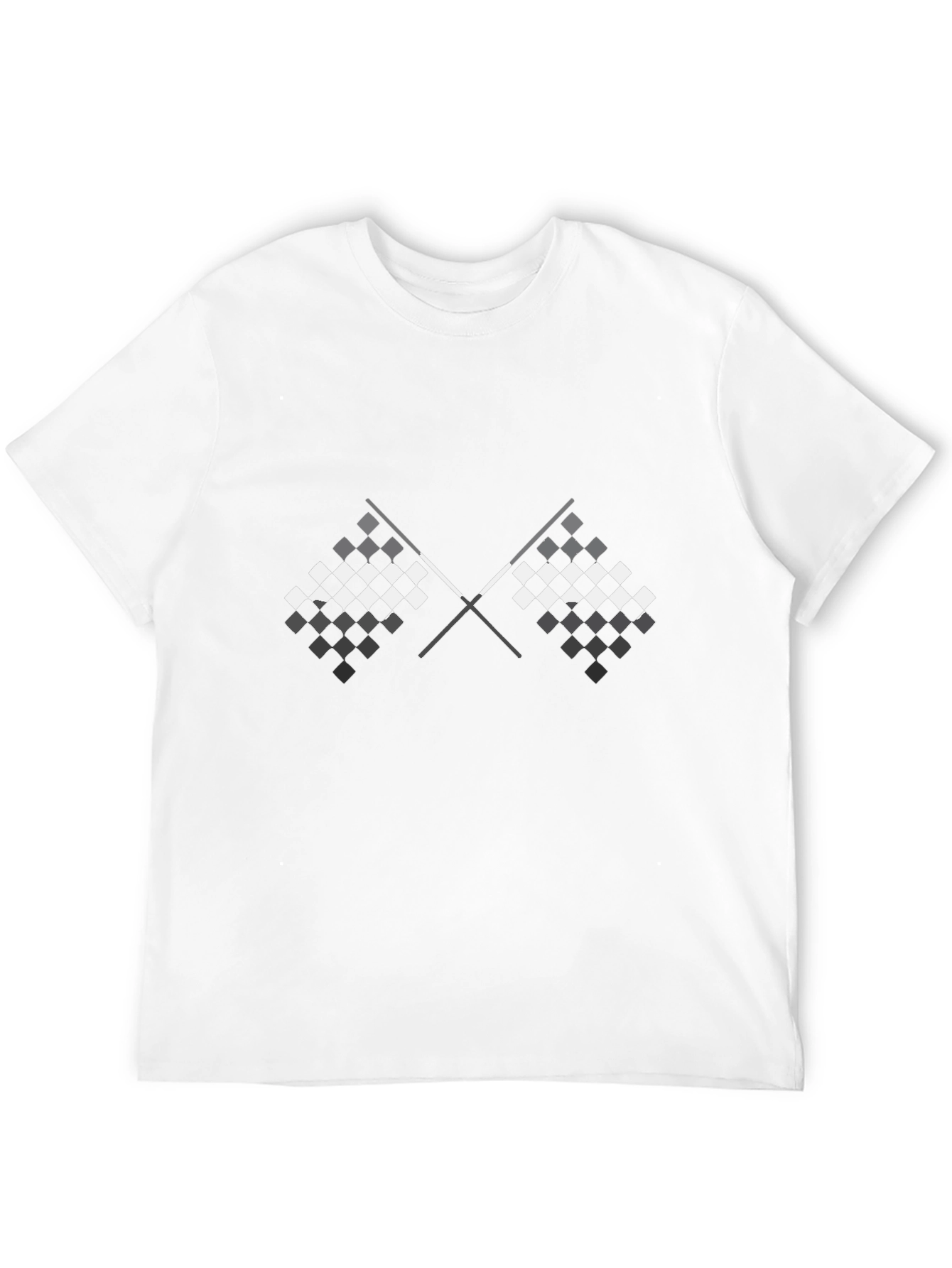 Checkered Flags Graphic Tee - Race Day Ready