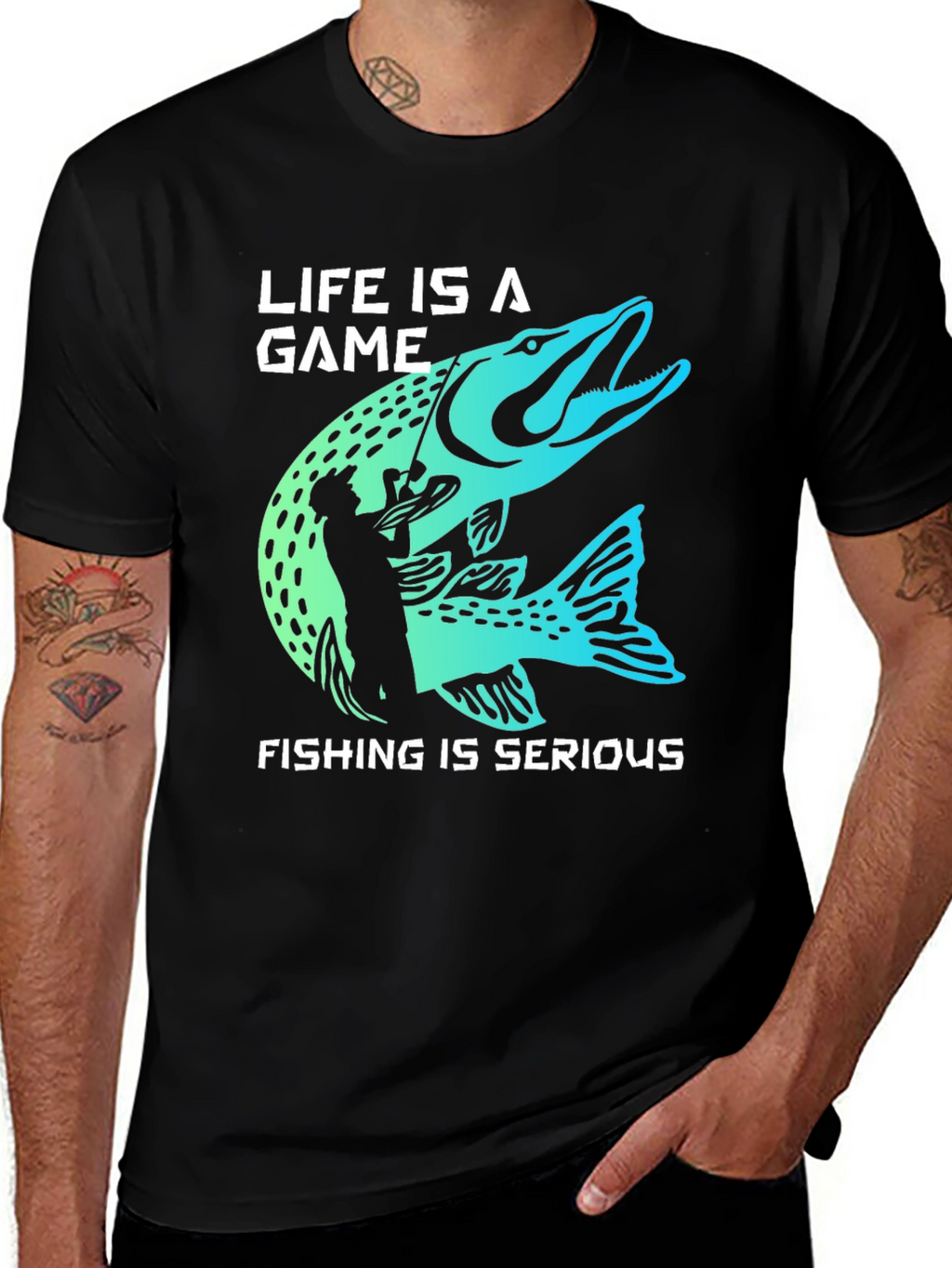 Life is a Game Fishing is Serious T-Shirt