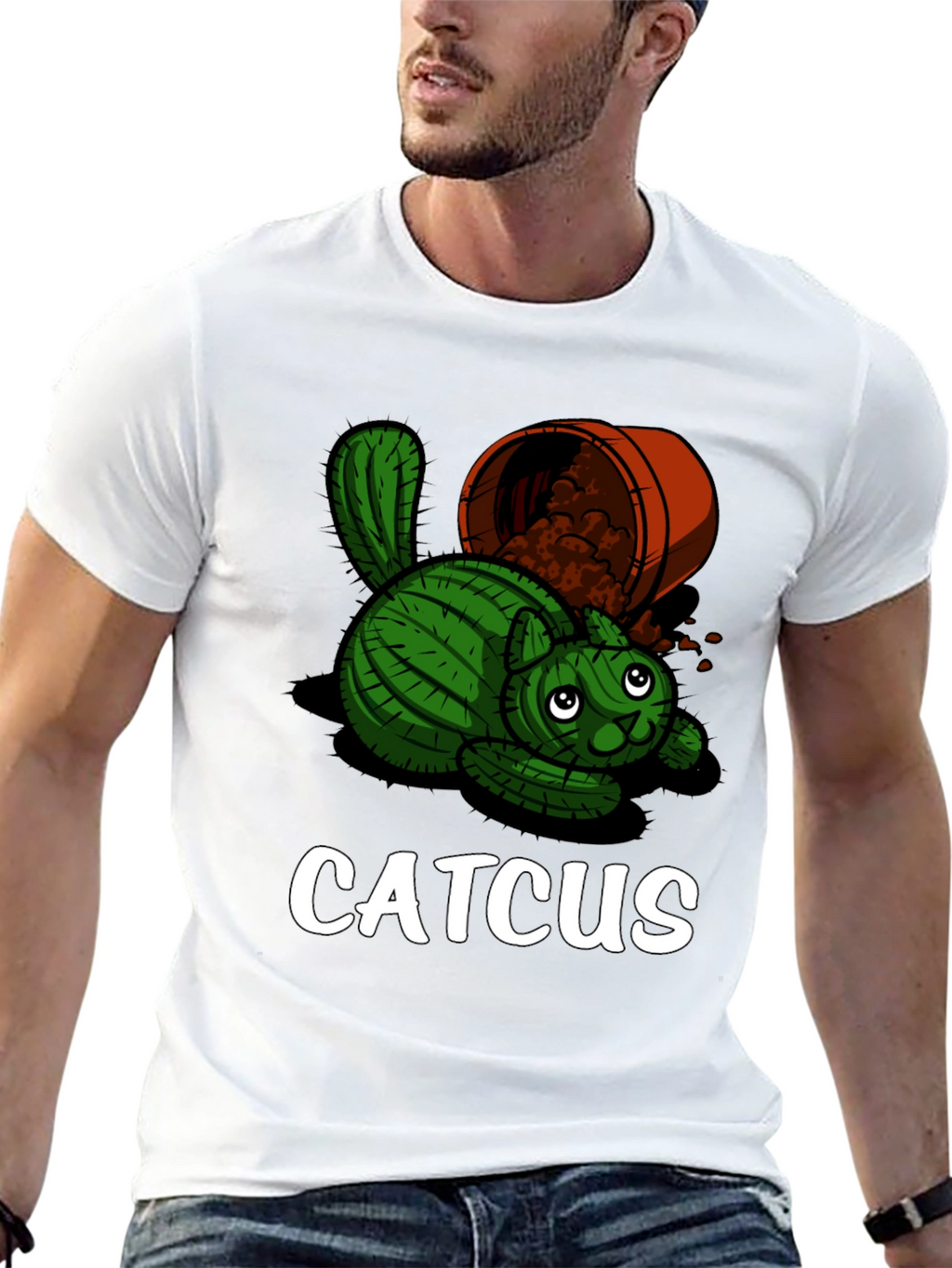 Catcus Graphic T-Shirt - Unique Funny Design