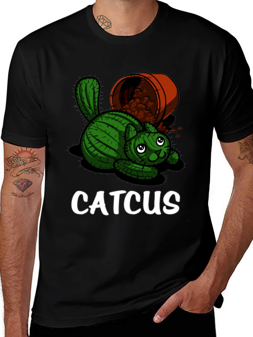 Catcus Graphic T-Shirt - Unique Funny Design