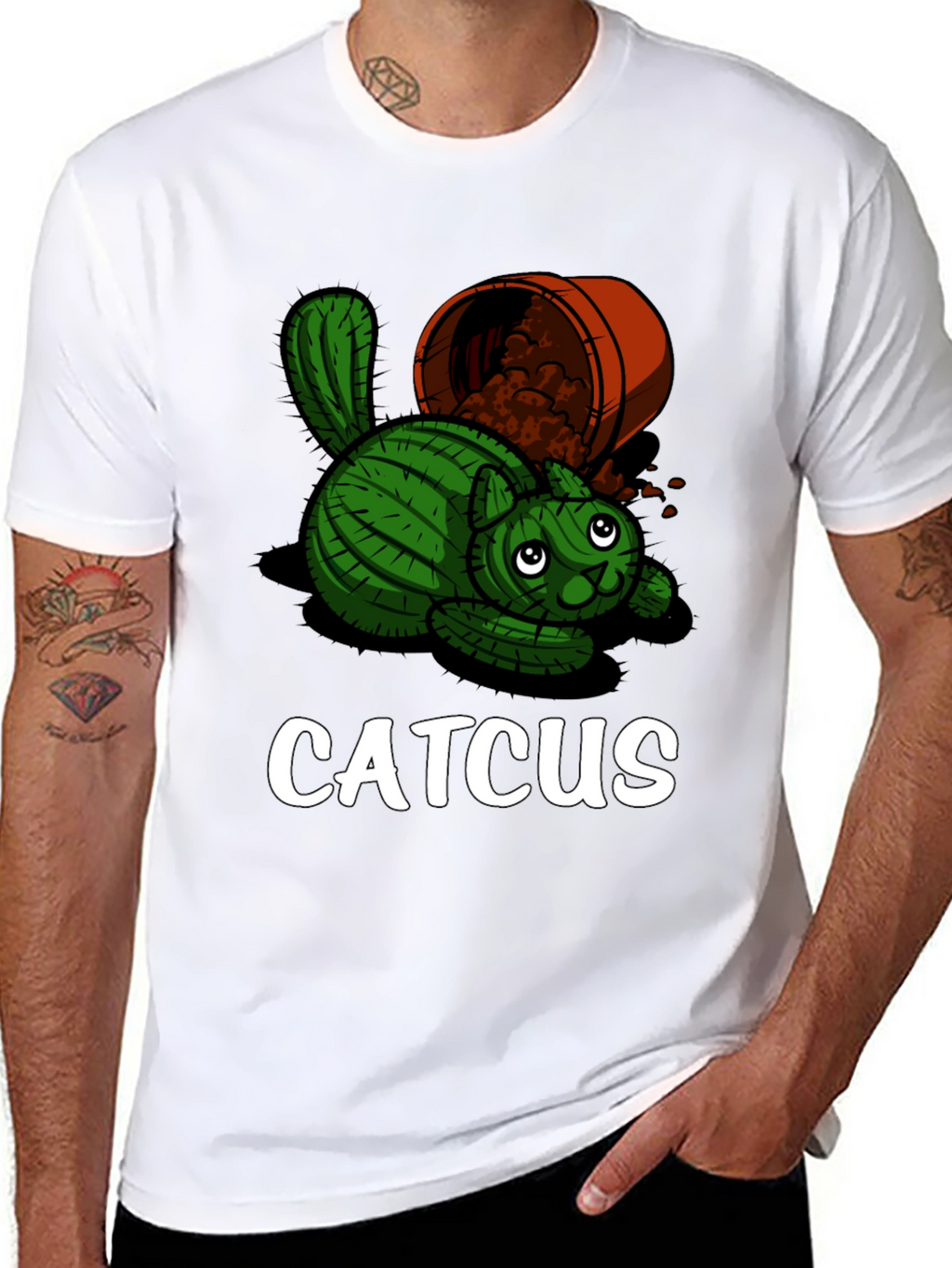 Catcus Graphic T-Shirt - Unique Funny Design