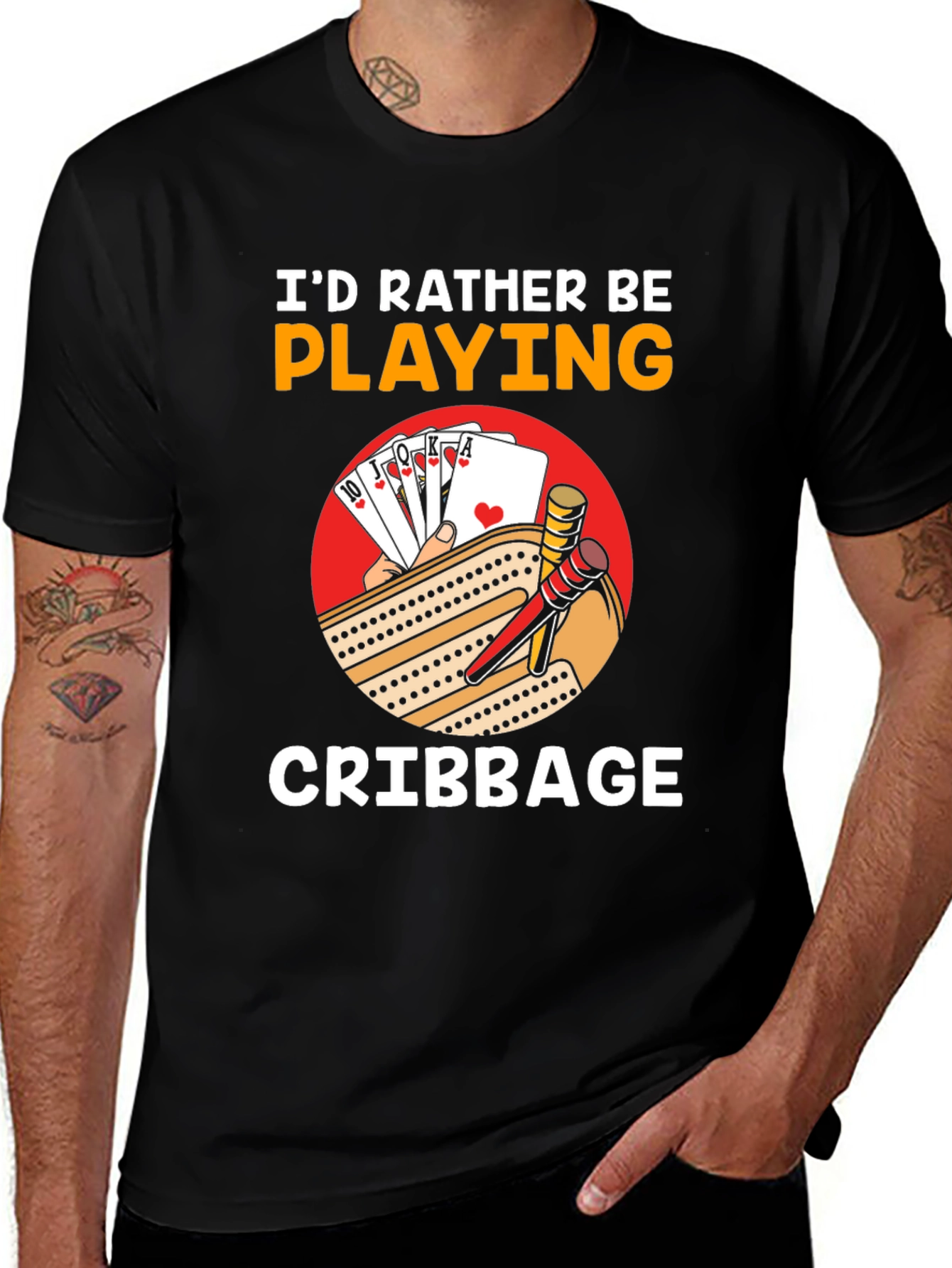 Cribbage Player T-Shirt - Id Rather Be Playing