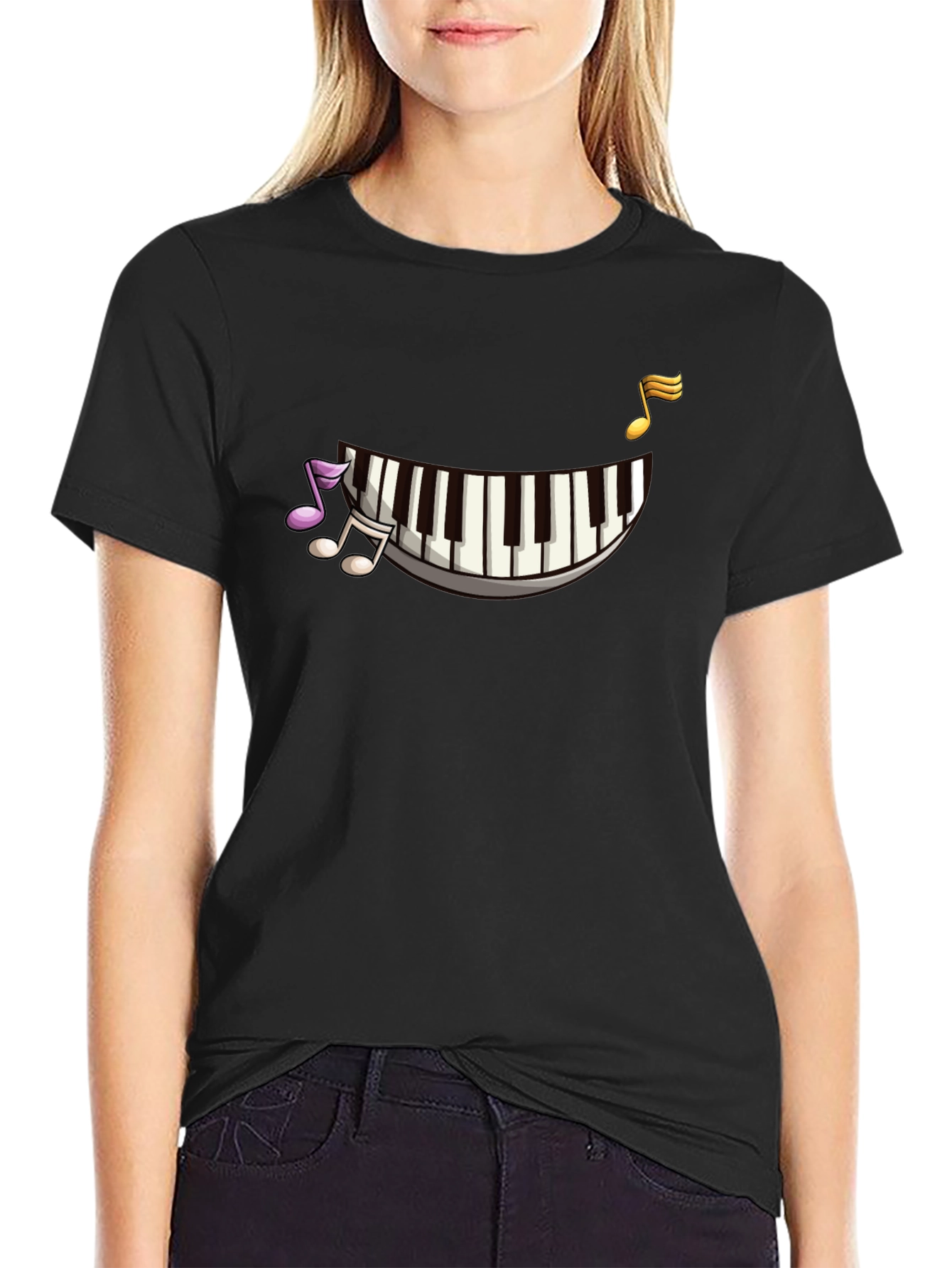 Musical Piano Keys Graphic T-Shirt