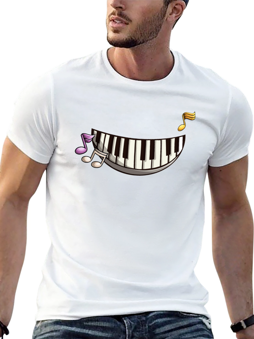 Musical Piano Keys Graphic T-Shirt