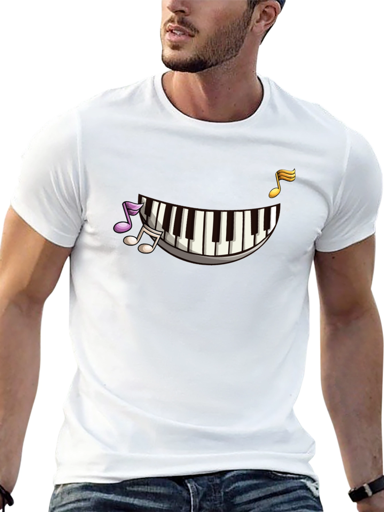 Musical Piano Keys Graphic T-Shirt
