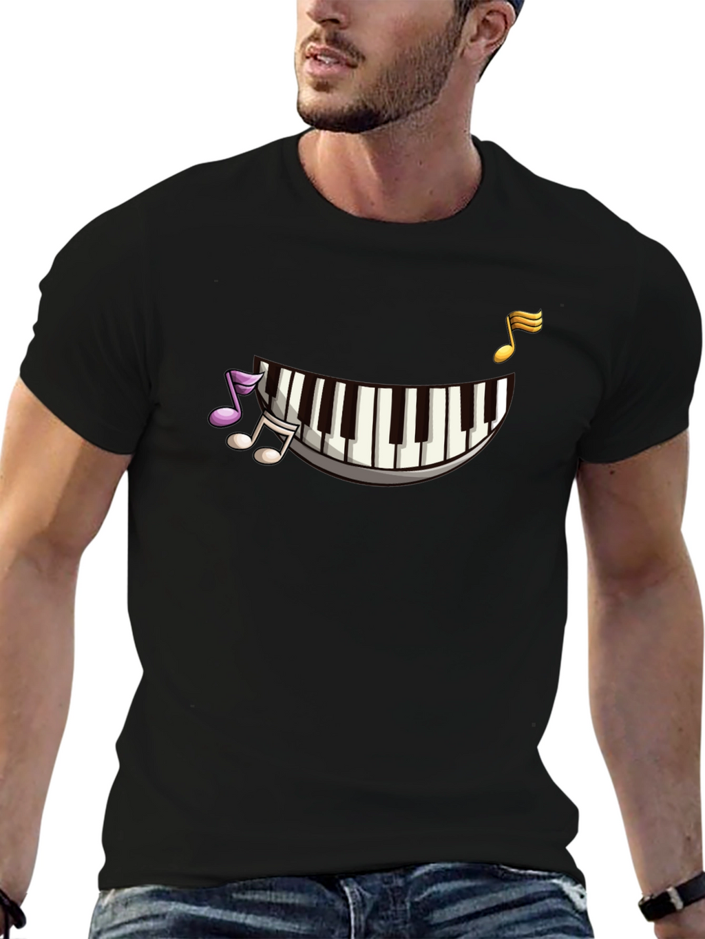 Musical Piano Keys Graphic T-Shirt