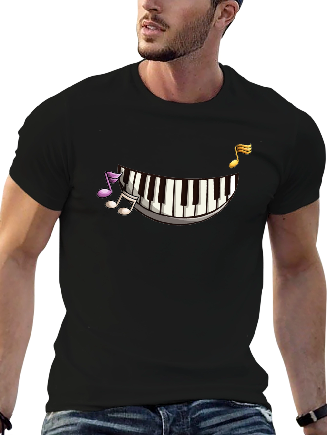 Musical Piano Keys Graphic T-Shirt