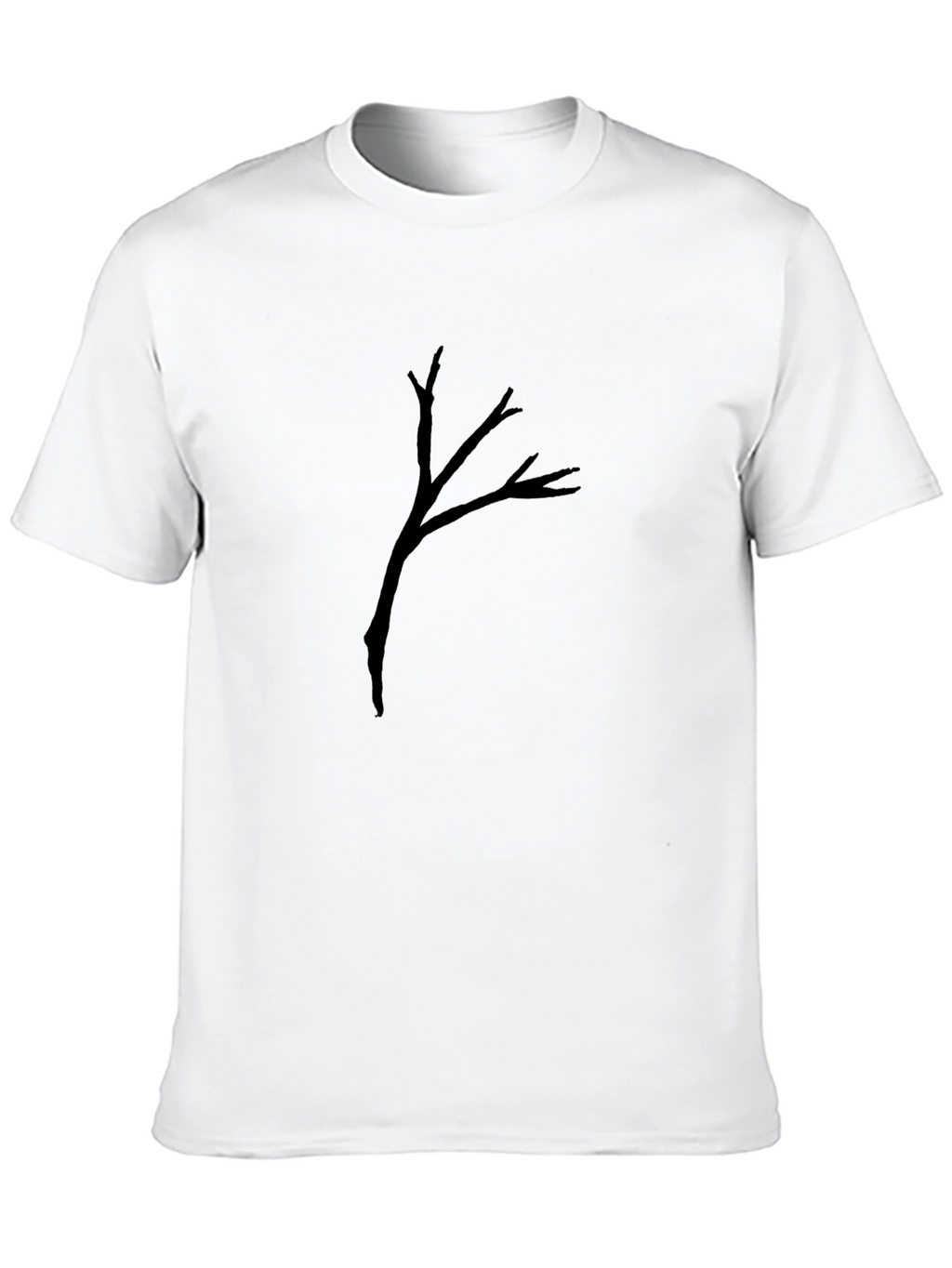 Black Tree Branch Graphic Tee - Mens Casual Shirt