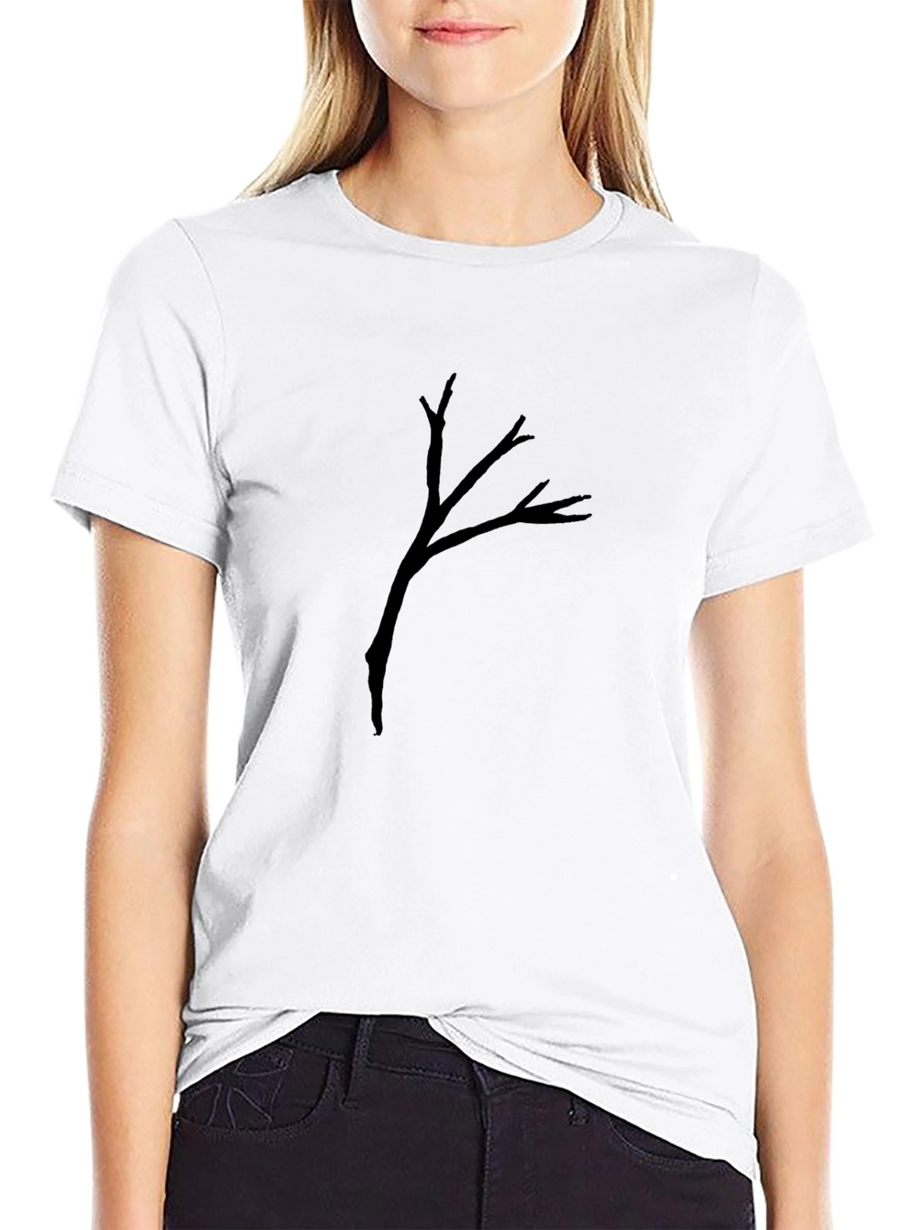 Black Tree Branch Graphic Tee - Mens Casual Shirt