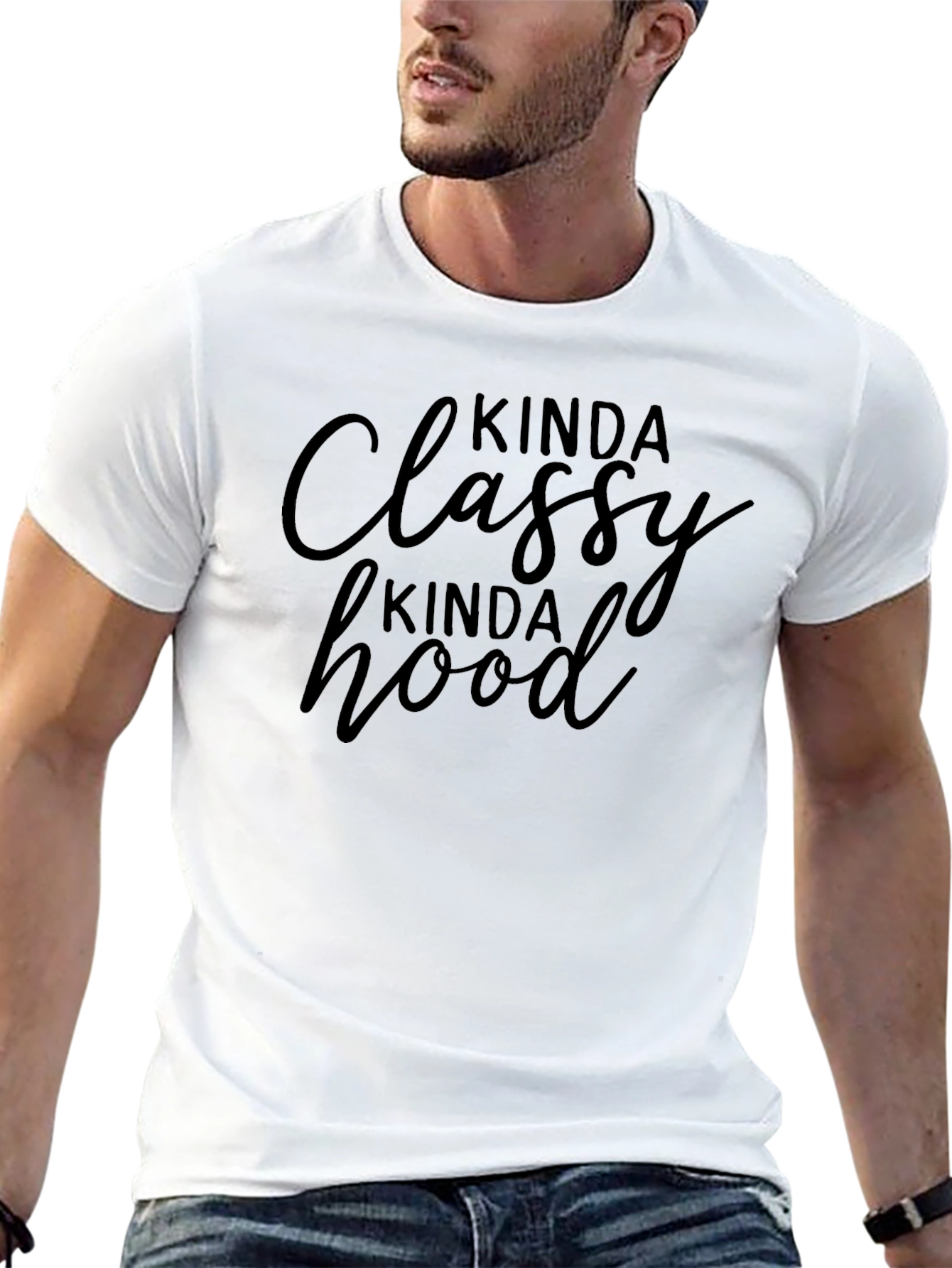 Kinda Classy Kinda Hood Black T-Shirt