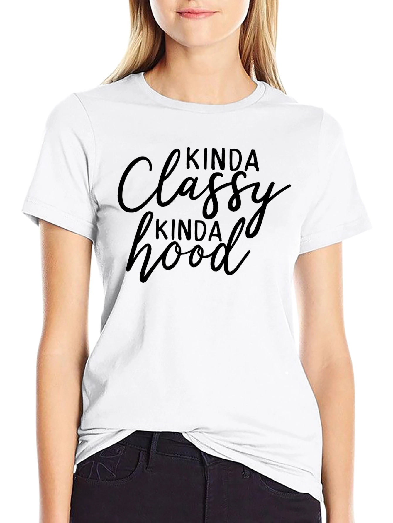 Kinda Classy Kinda Hood Black T-Shirt