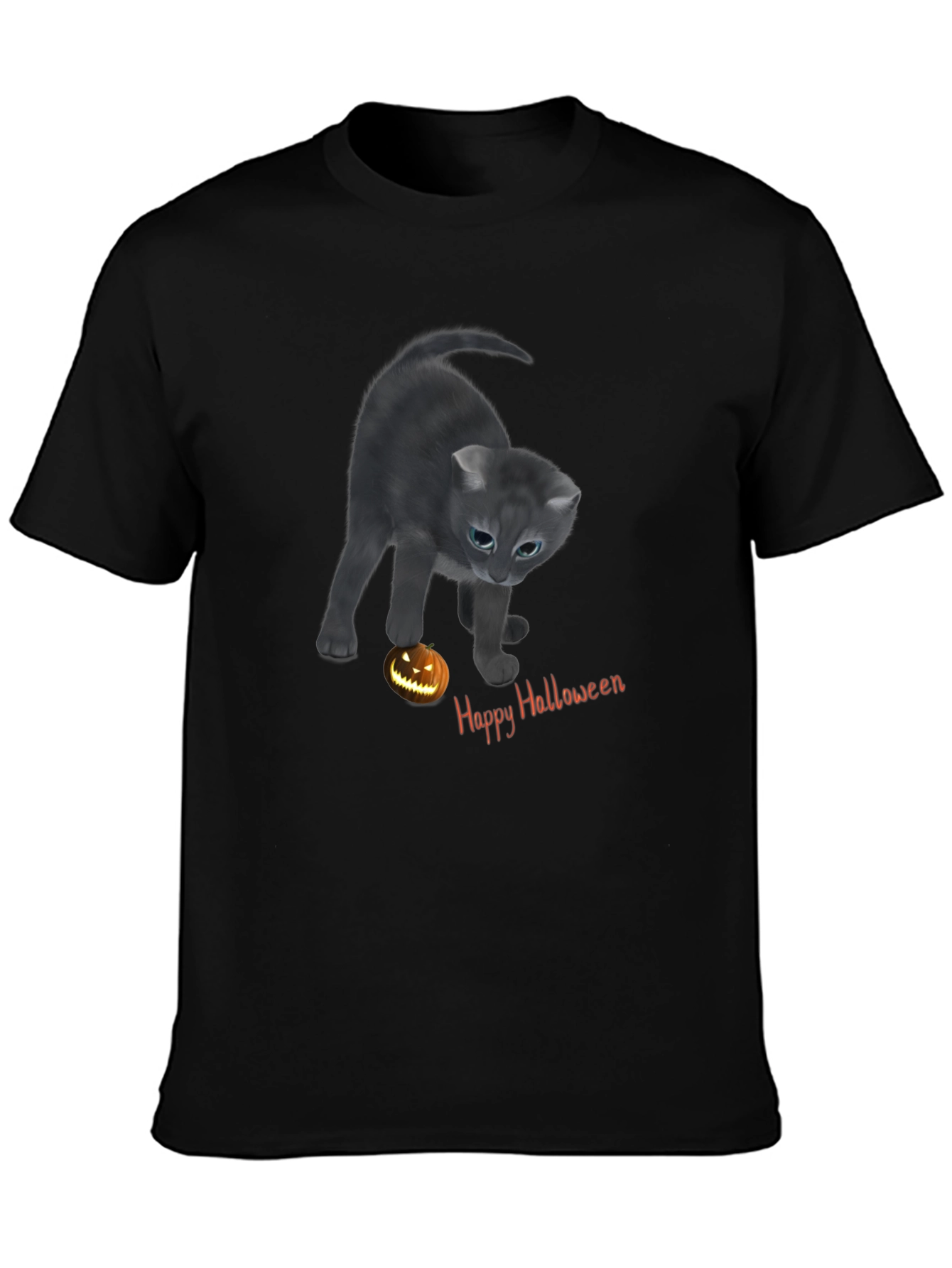 Halloween Cat T-Shirt - Spooky Season Style