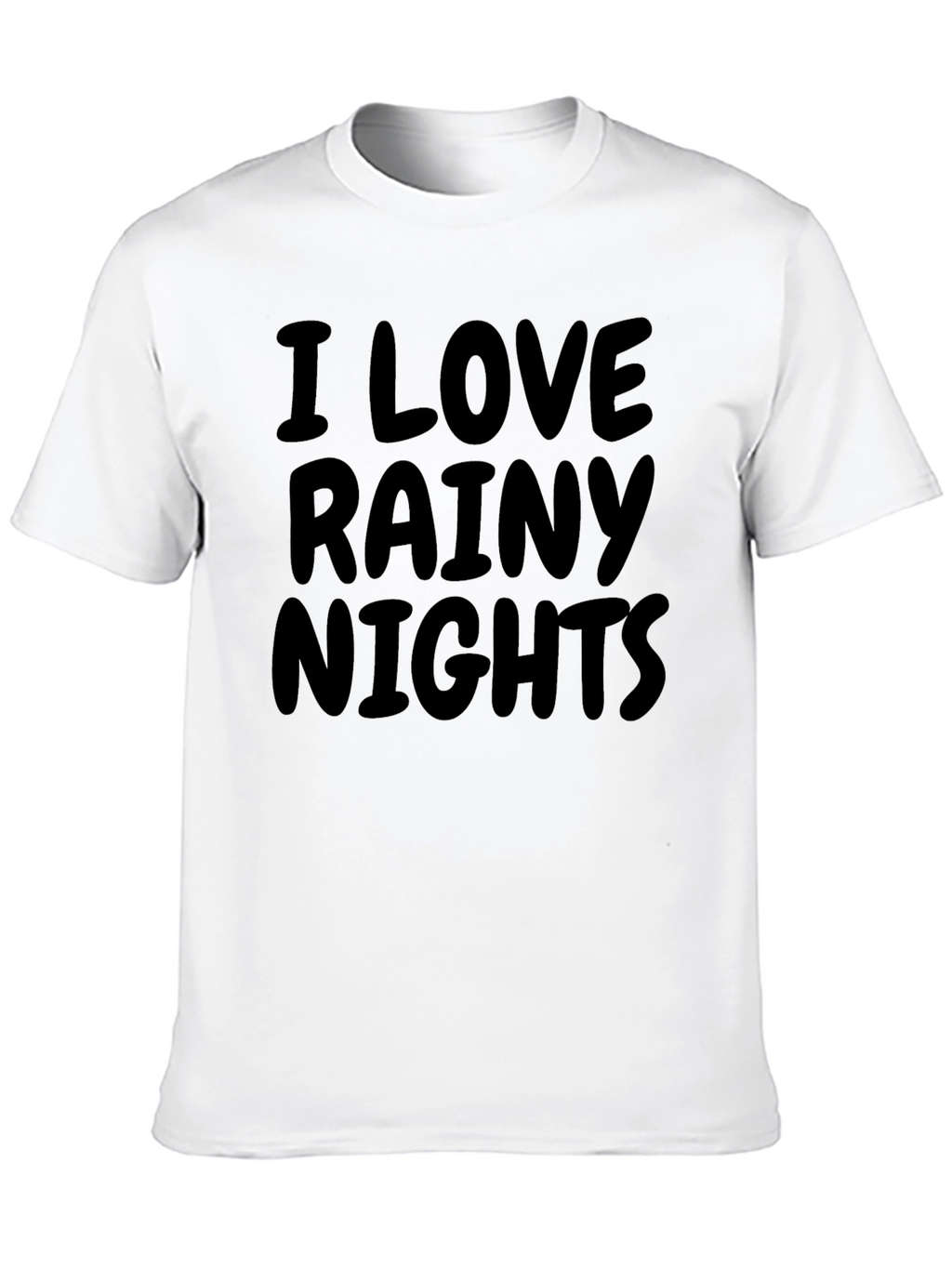 I Love Rainy Nights Graphic Tee - Black