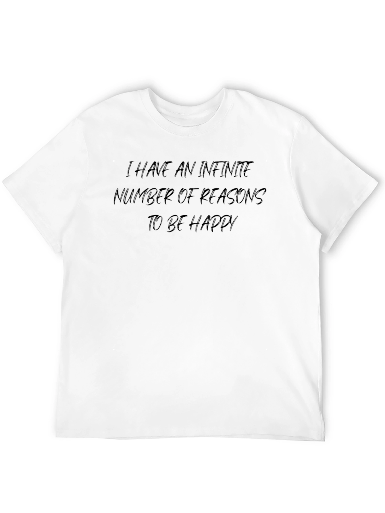 Infinite Reasons to Be Happy Black Graphic Tee