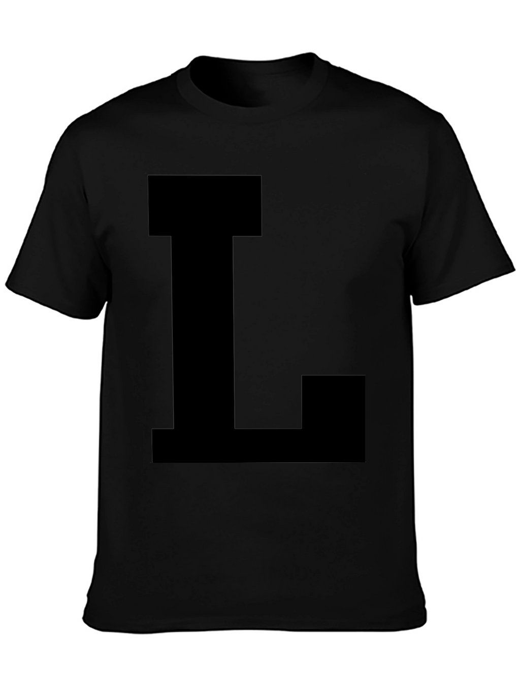 Bold Letter L Black T-Shirt