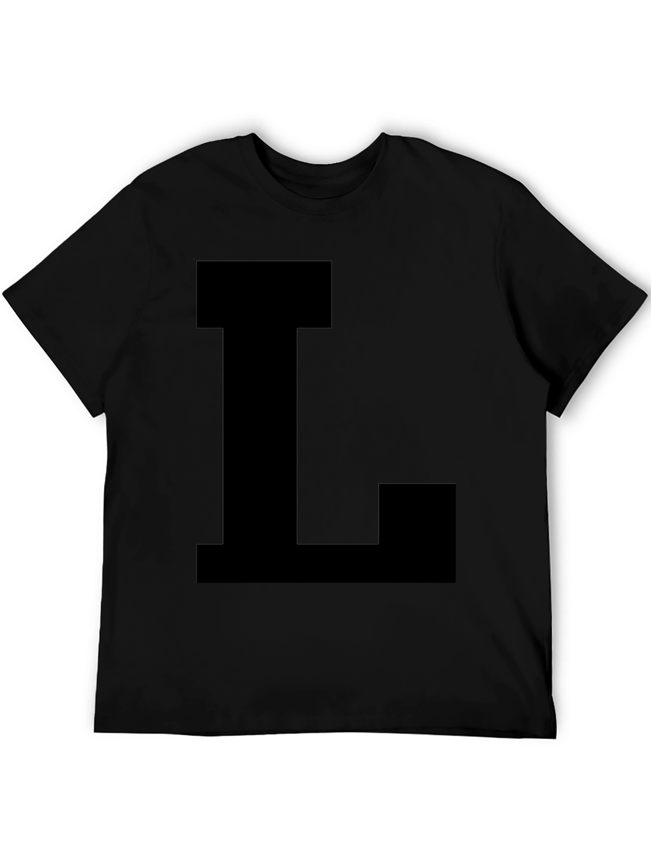 Bold Letter L Black T-Shirt