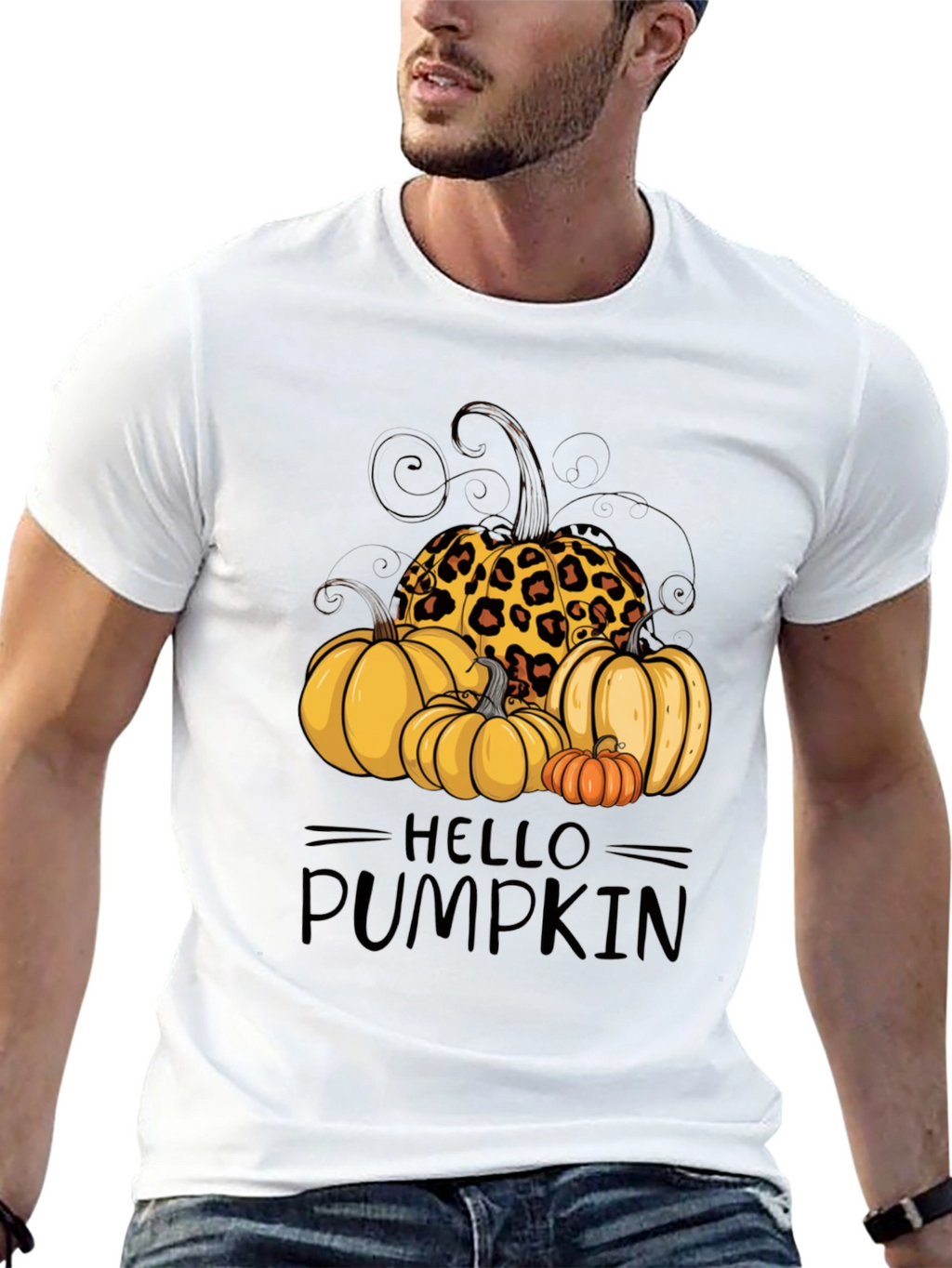 Hello Pumpkin Leopard Print T-Shirt