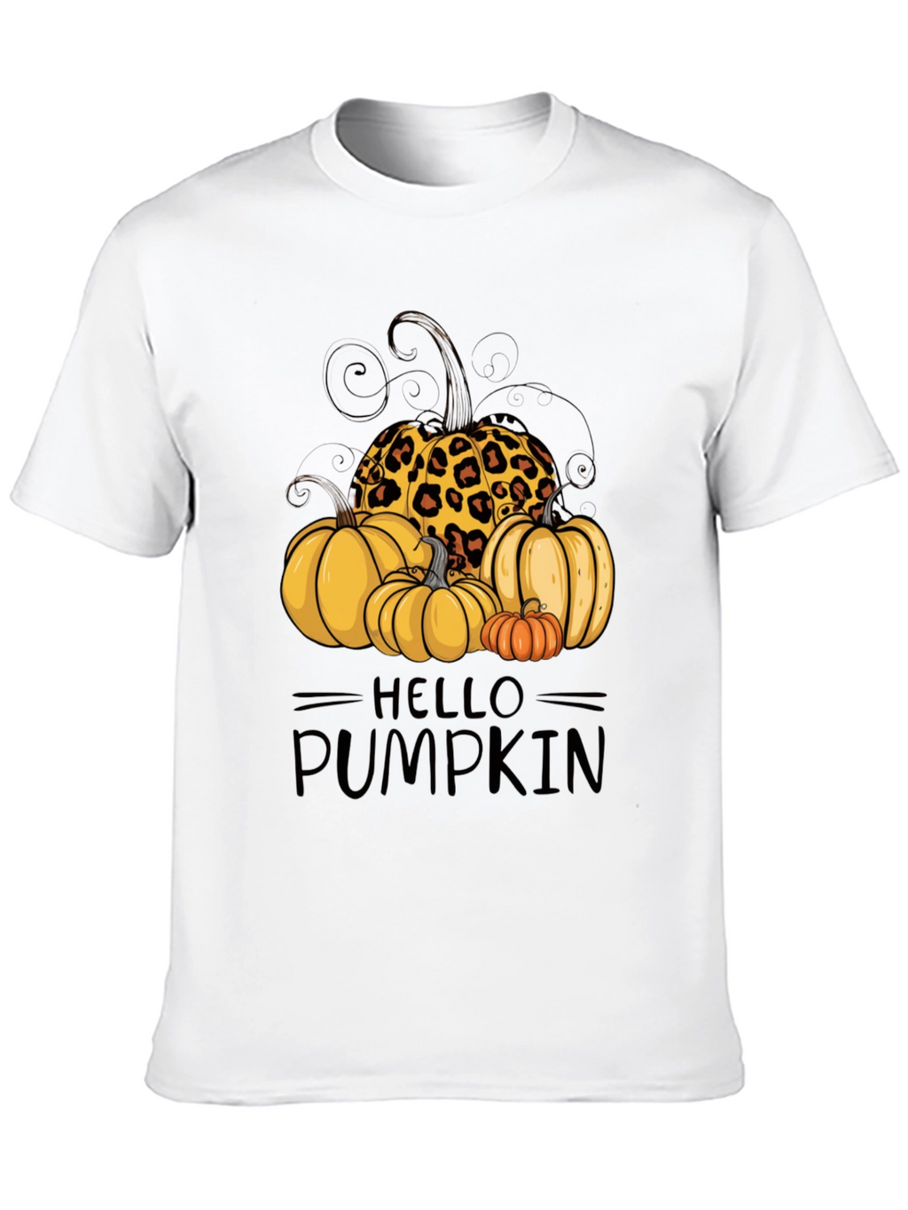 Hello Pumpkin Leopard Print T-Shirt