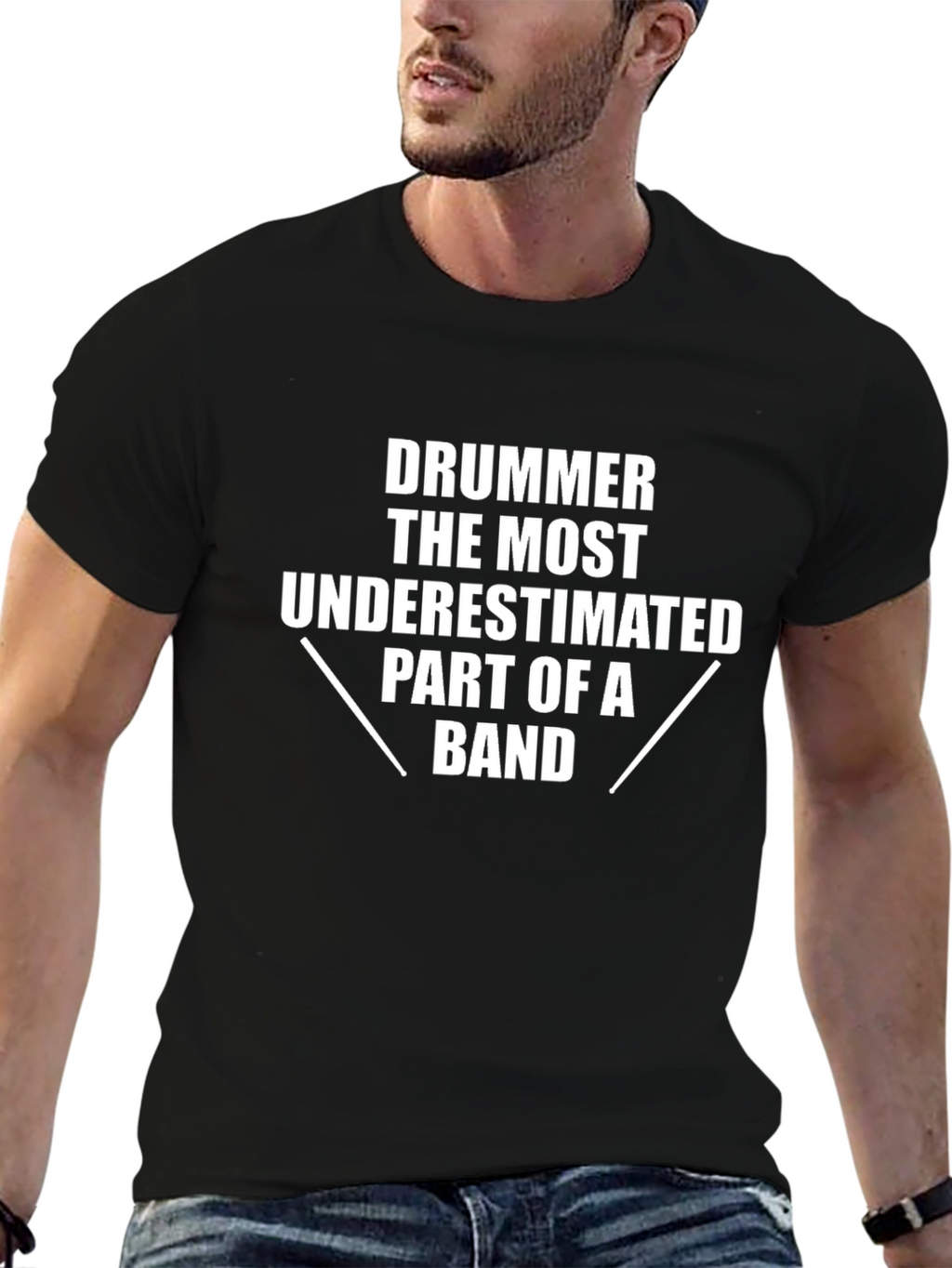 Drummer Underestimated Band Part Graphic Tee