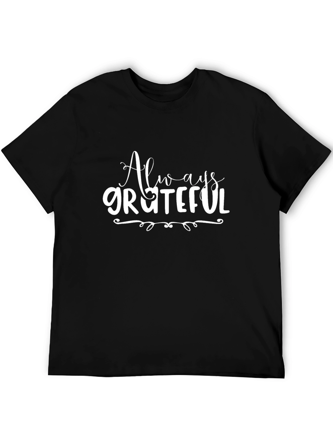 Always Grateful Graphic T-Shirt - Black