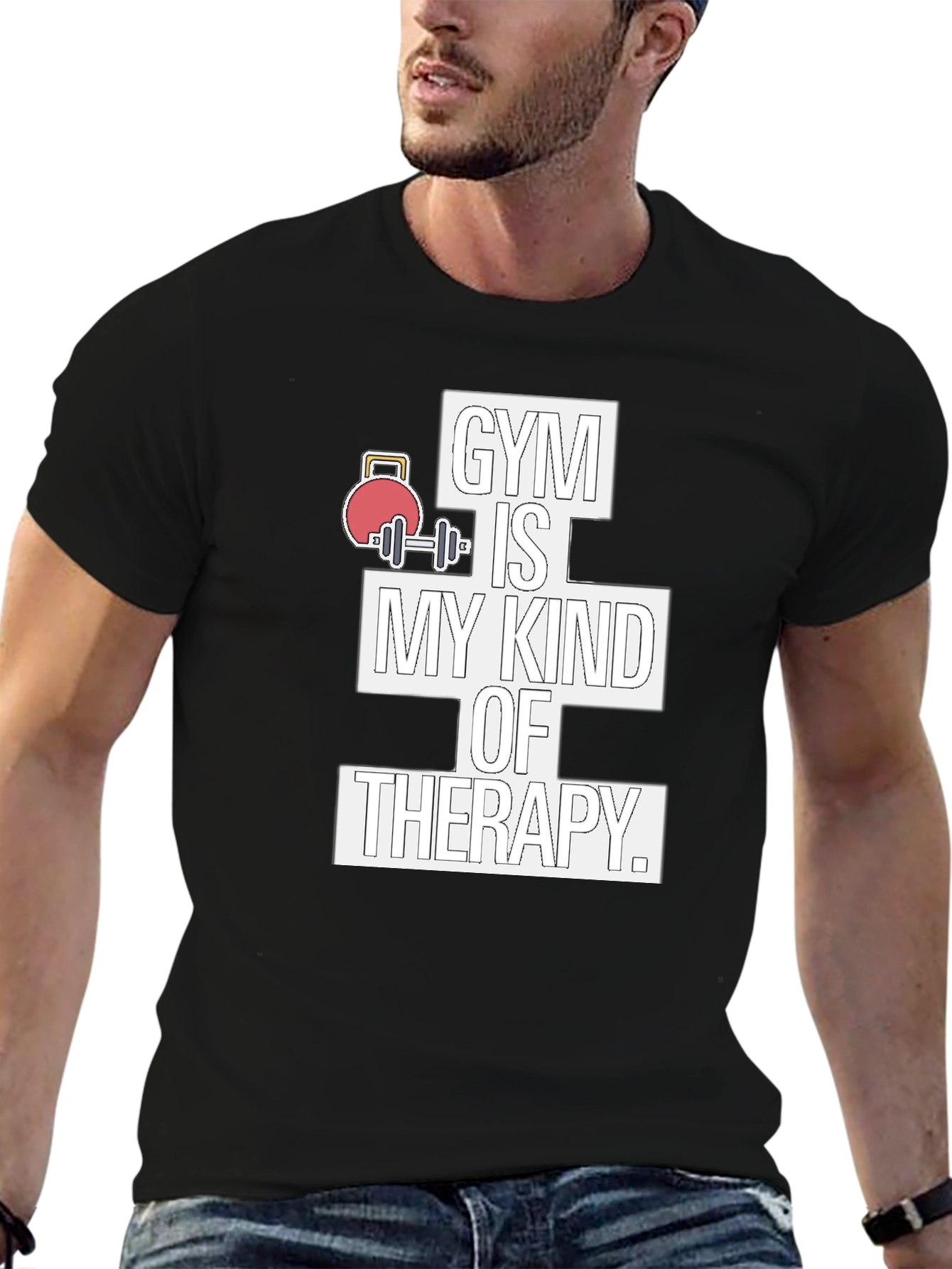 Gym is My Kind of Therapy Graphic T-Shirt