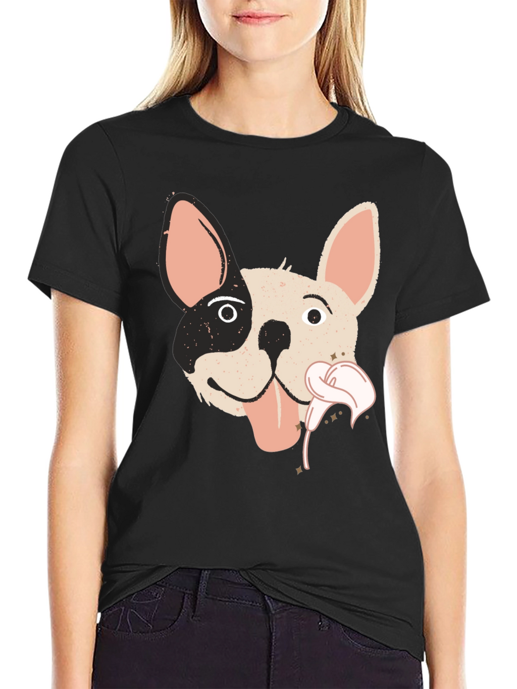 Dog Graphic Tee - Funky Frenchie T-Shirt