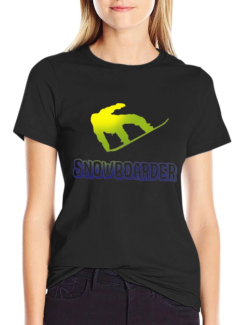 Snowboarder Graphic Black T-Shirt