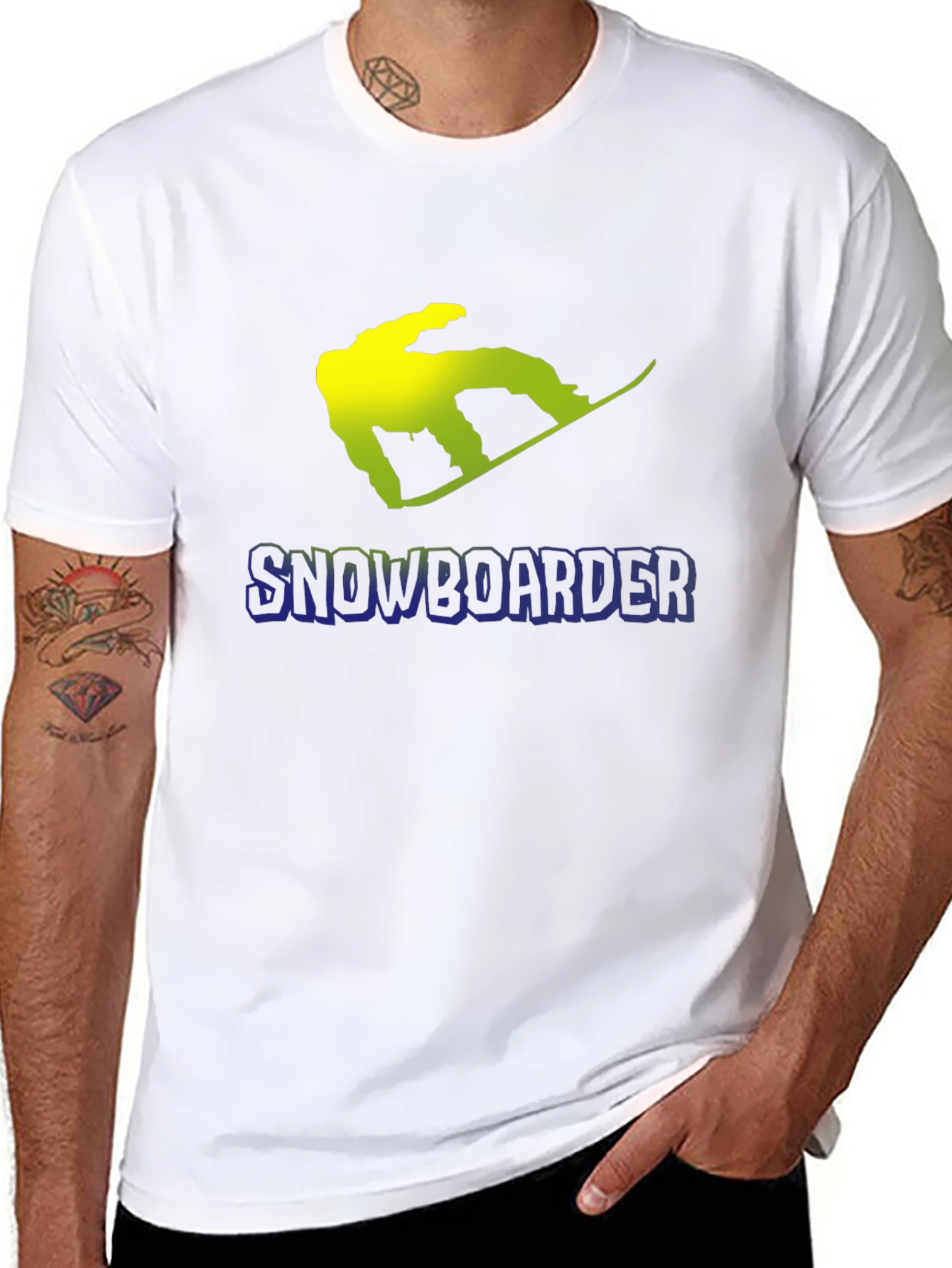 Snowboarder Graphic Black T-Shirt
