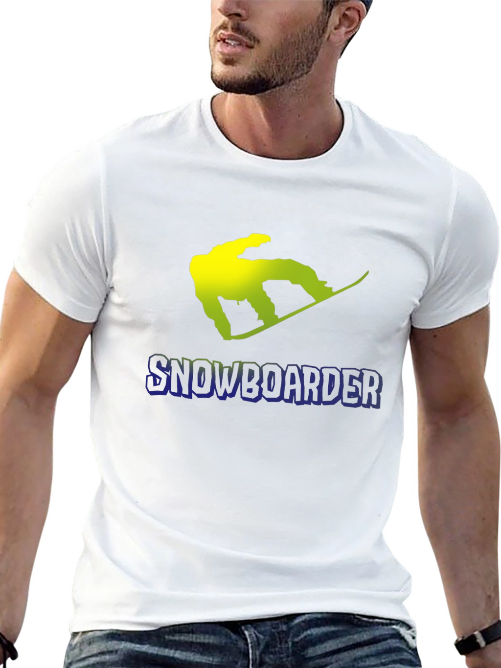 Snowboarder Graphic Black T-Shirt