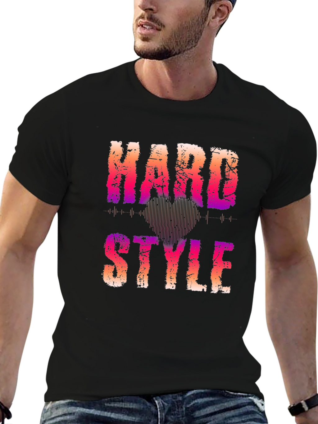 Hard Style Graphic Print Black T-Shirt