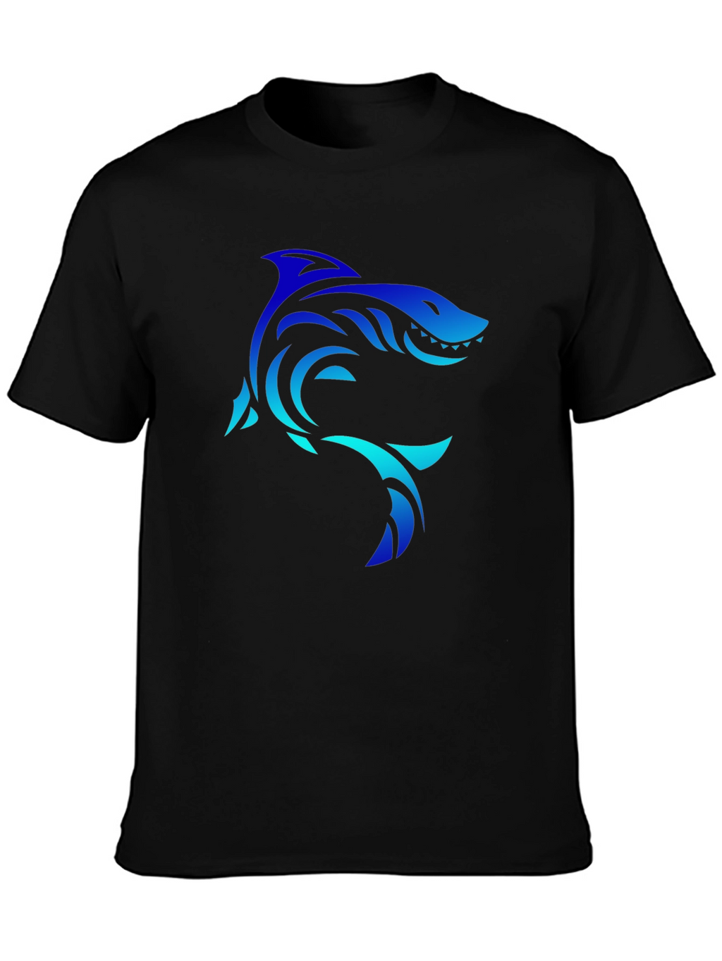Shark Graphic Black Tee - Cool Unique Design