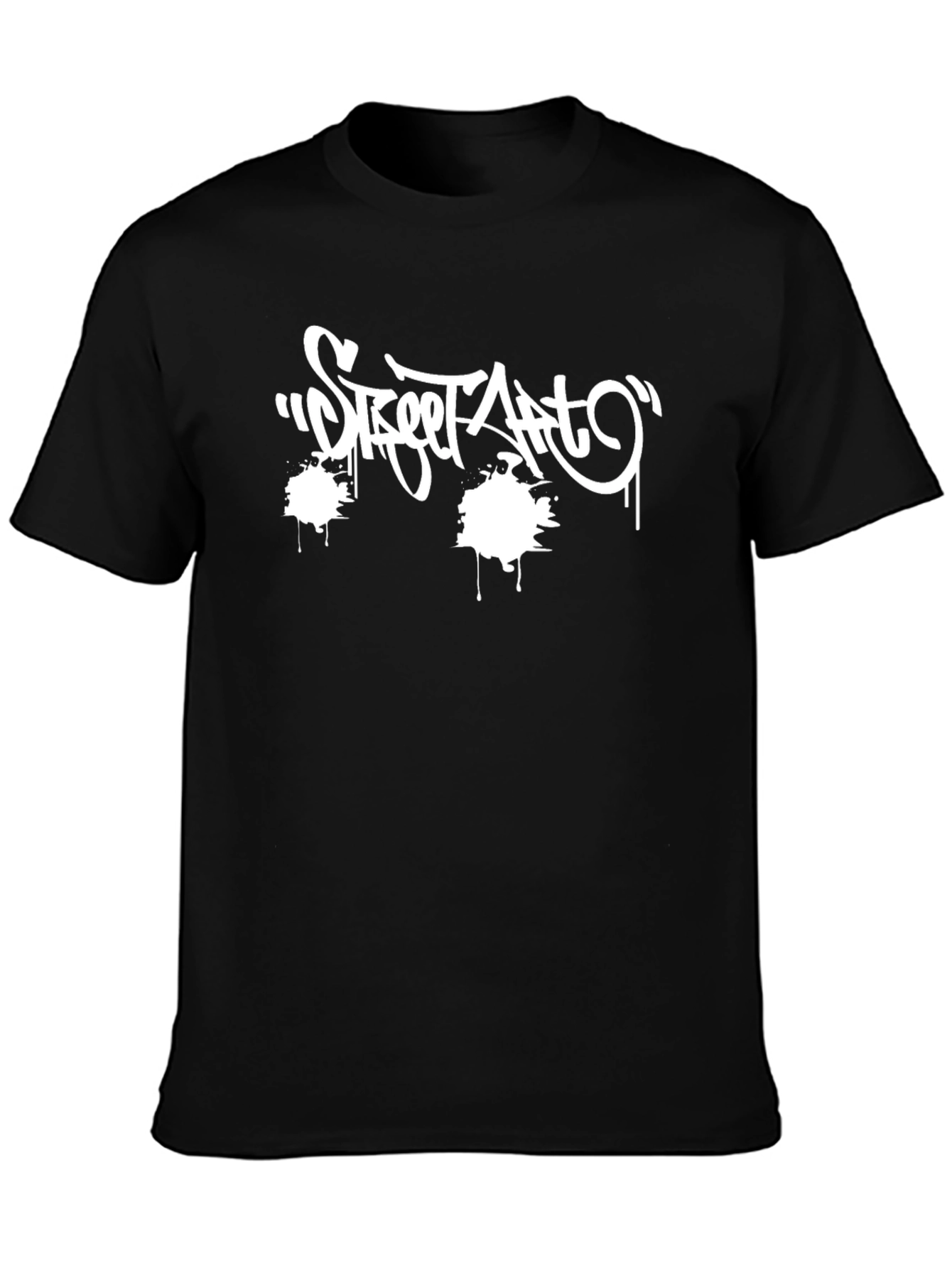 Street Art Graphic Black T-Shirt