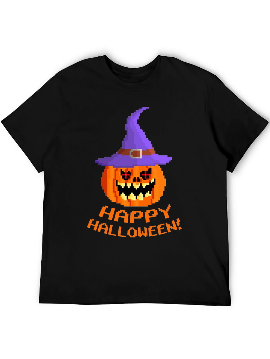 Pixel Art Pumpkin Halloween T-Shirt