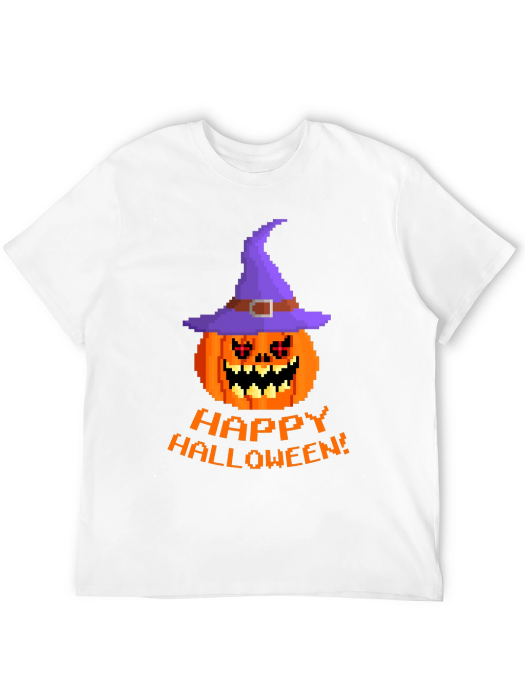 Pixel Art Pumpkin Halloween T-Shirt