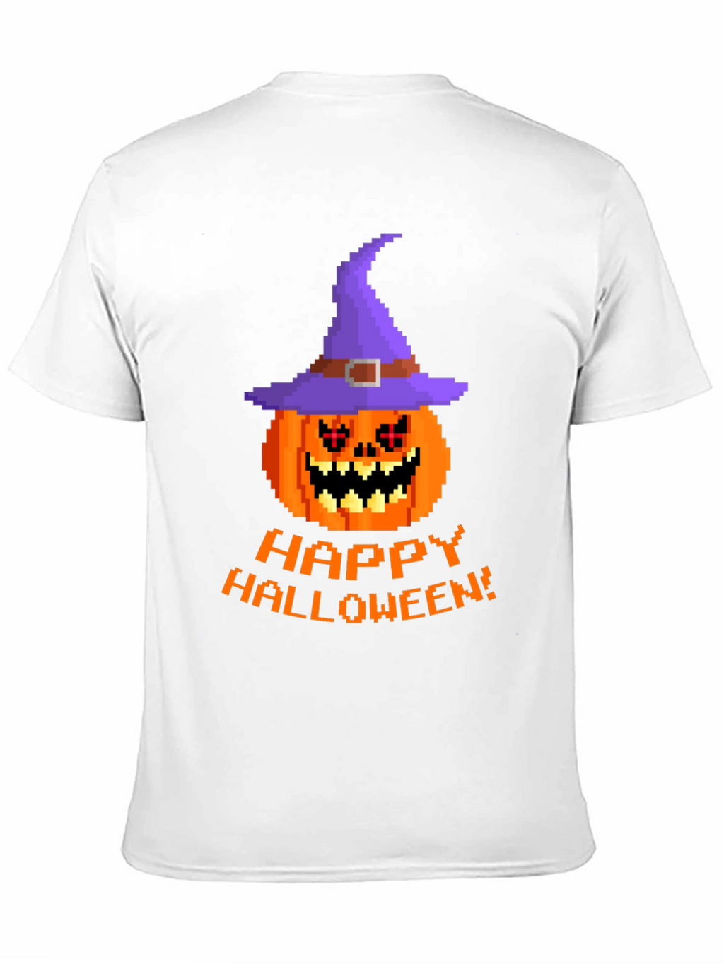 Pixel Art Pumpkin Halloween T-Shirt
