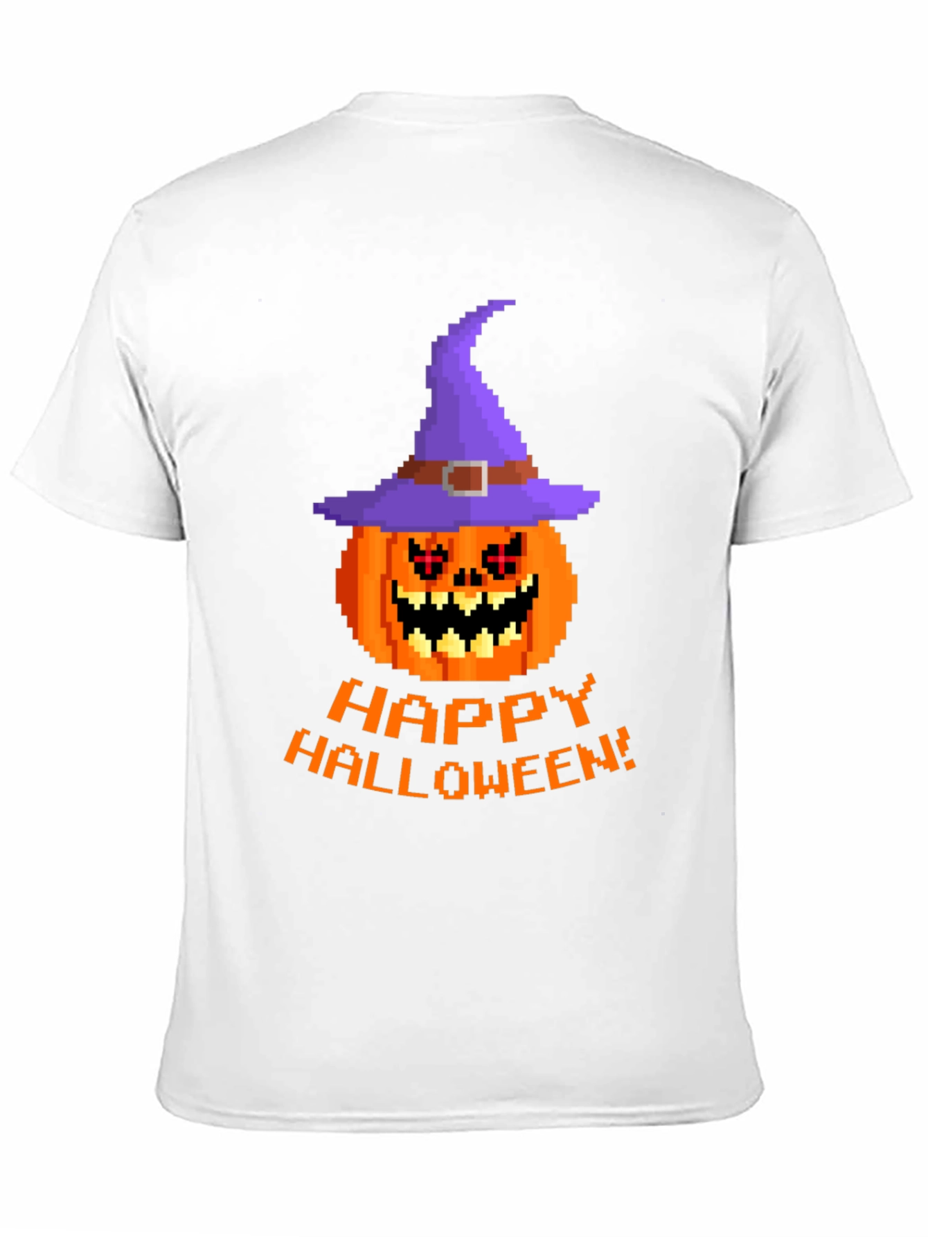 Pixel Art Pumpkin Halloween T-Shirt