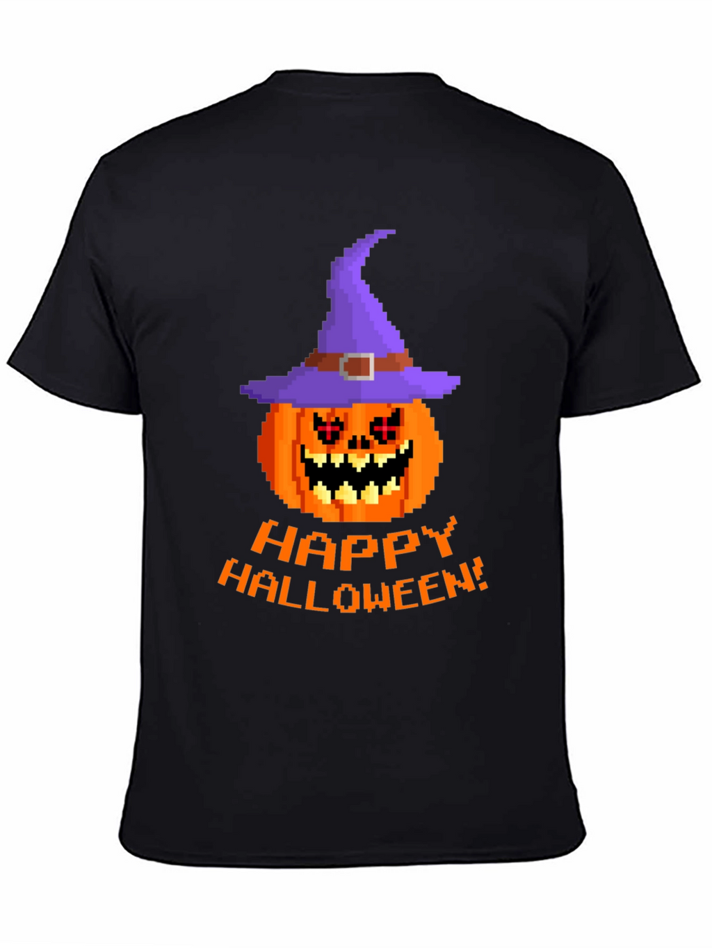 Pixel Art Pumpkin Halloween T-Shirt