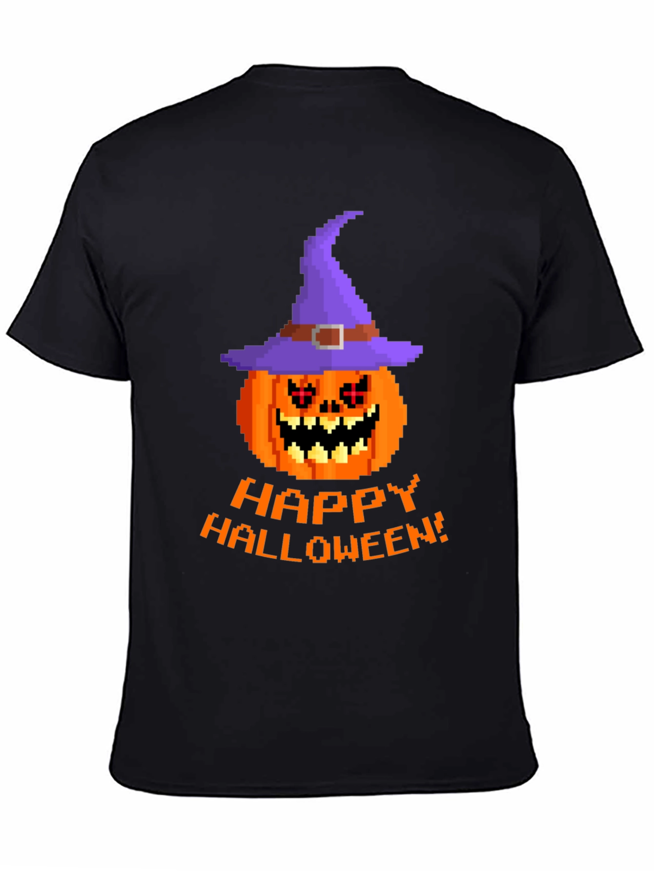 Pixel Art Pumpkin Halloween T-Shirt