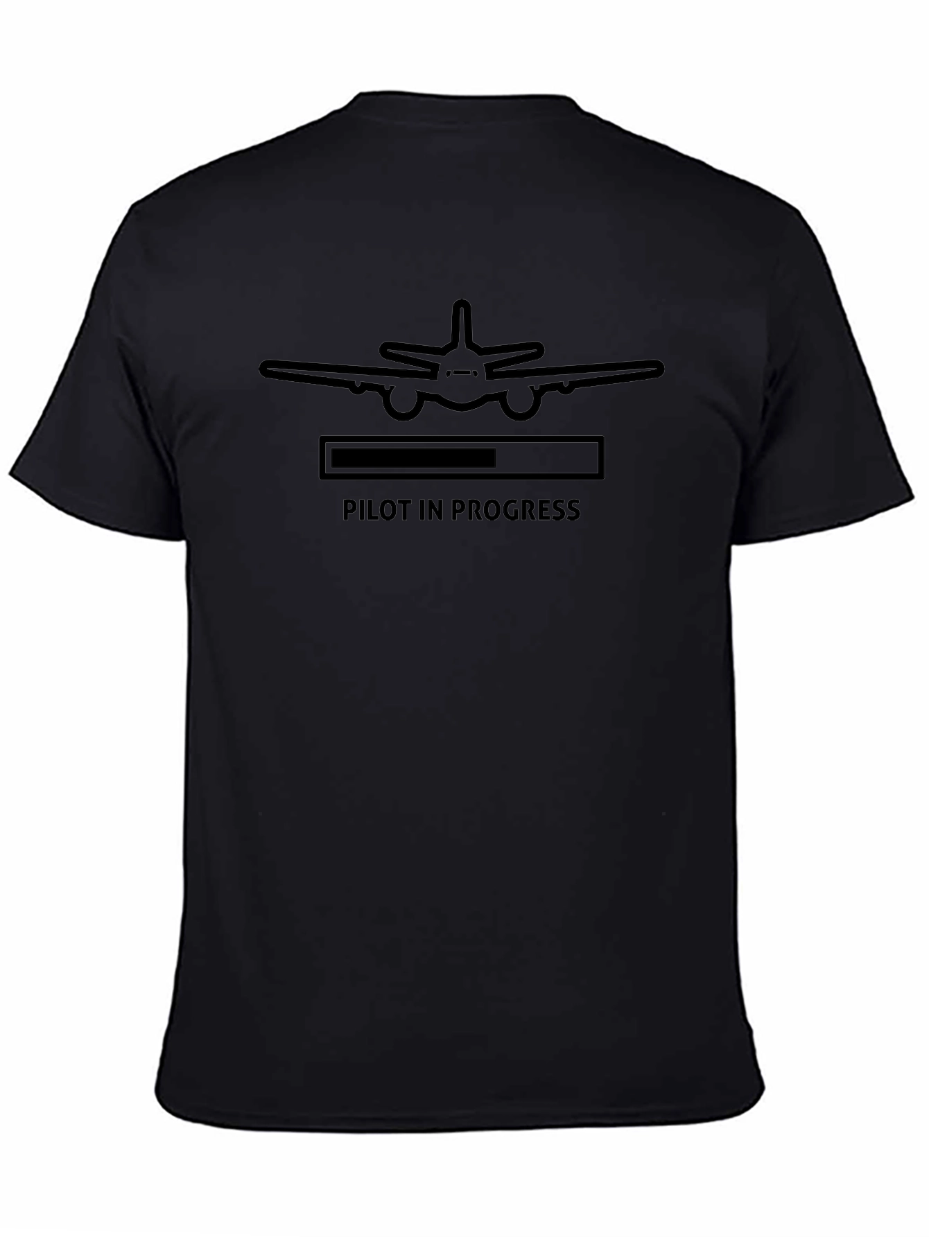Pilot in Progress Black Graphic T-Shirt