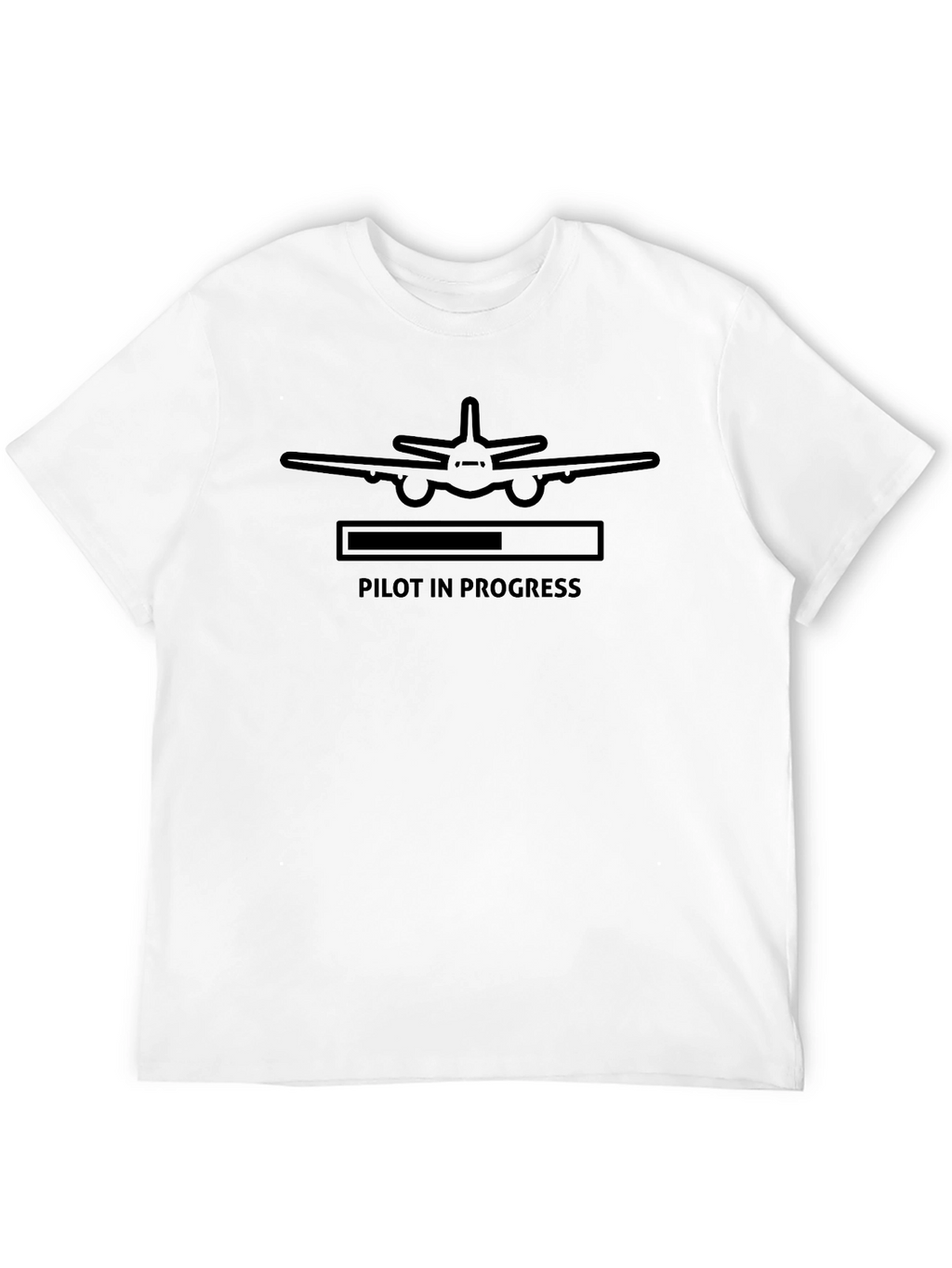Pilot in Progress Black Graphic T-Shirt