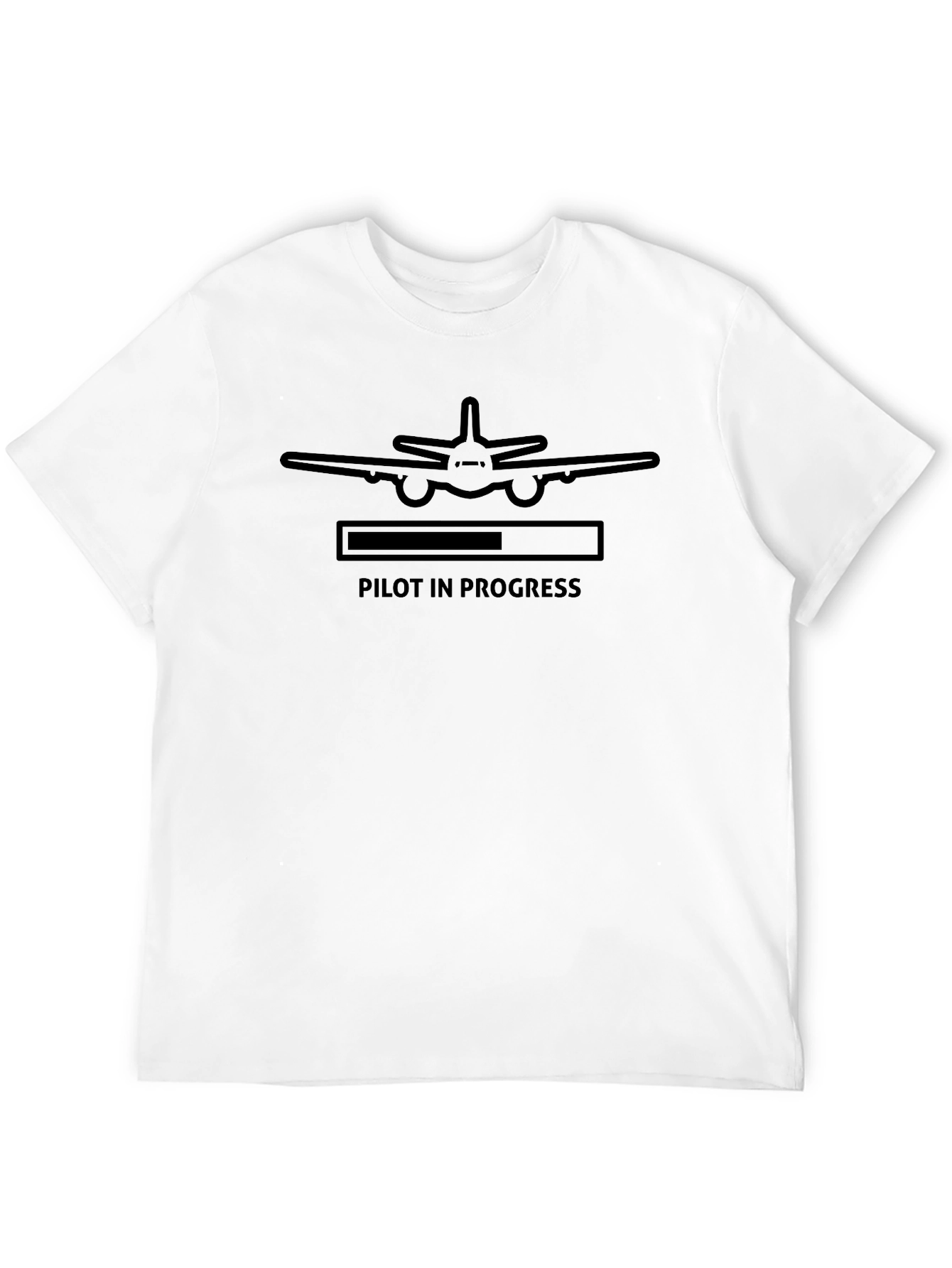 Pilot in Progress Black Graphic T-Shirt