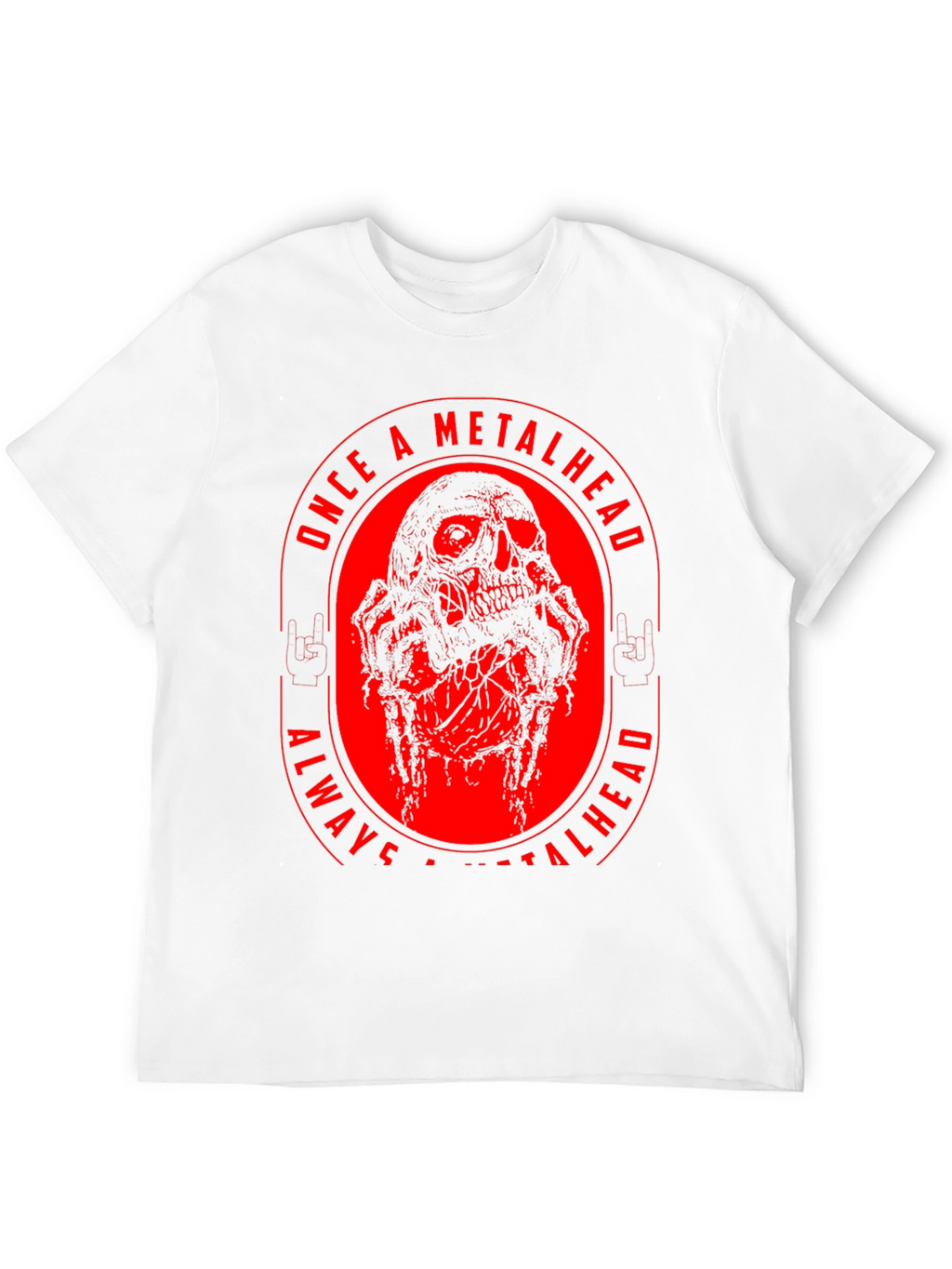 Metalhead Skull Graphic T-Shirt