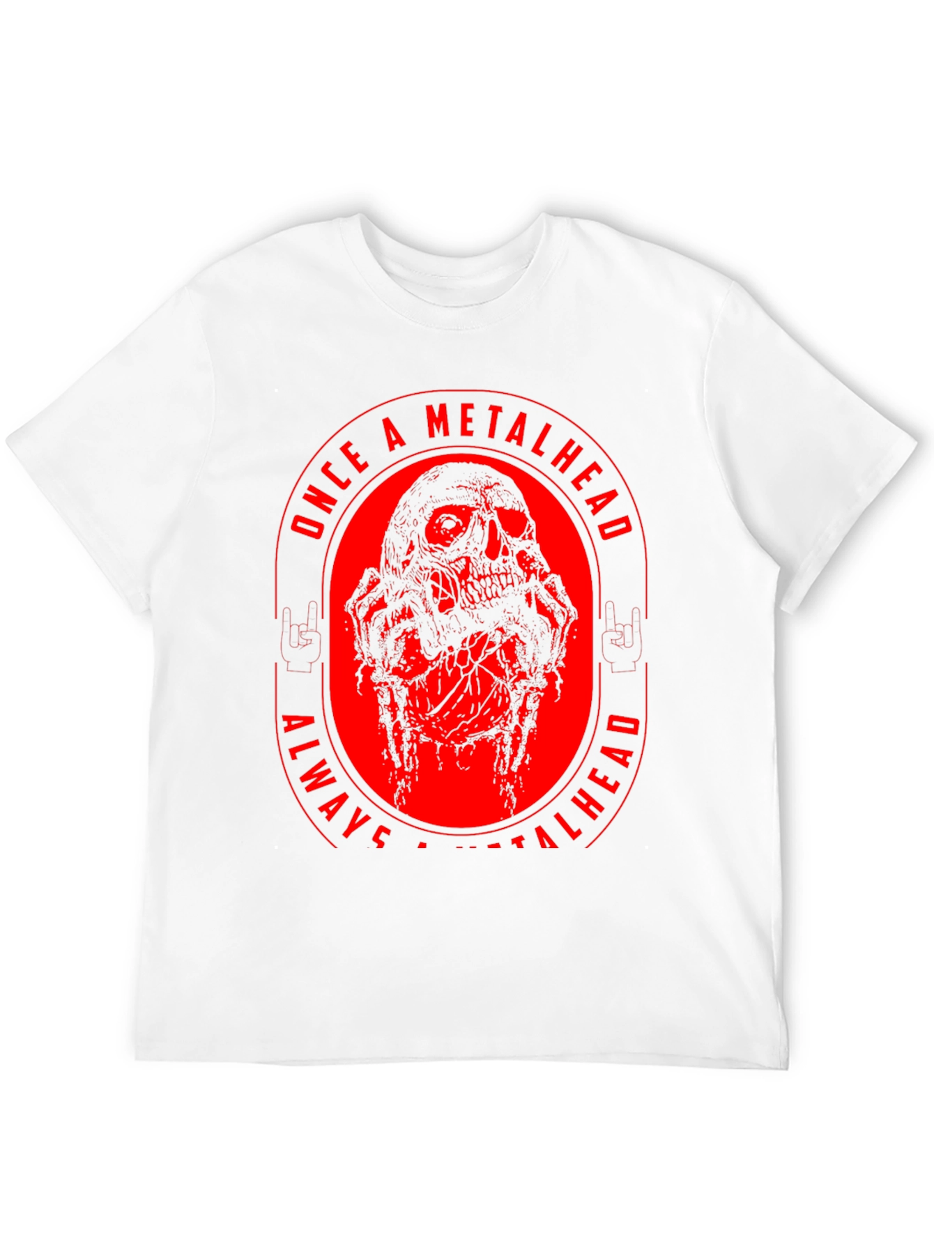 Metalhead Skull Graphic T-Shirt