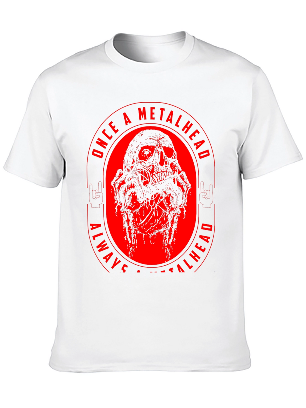 Metalhead Skull Graphic T-Shirt