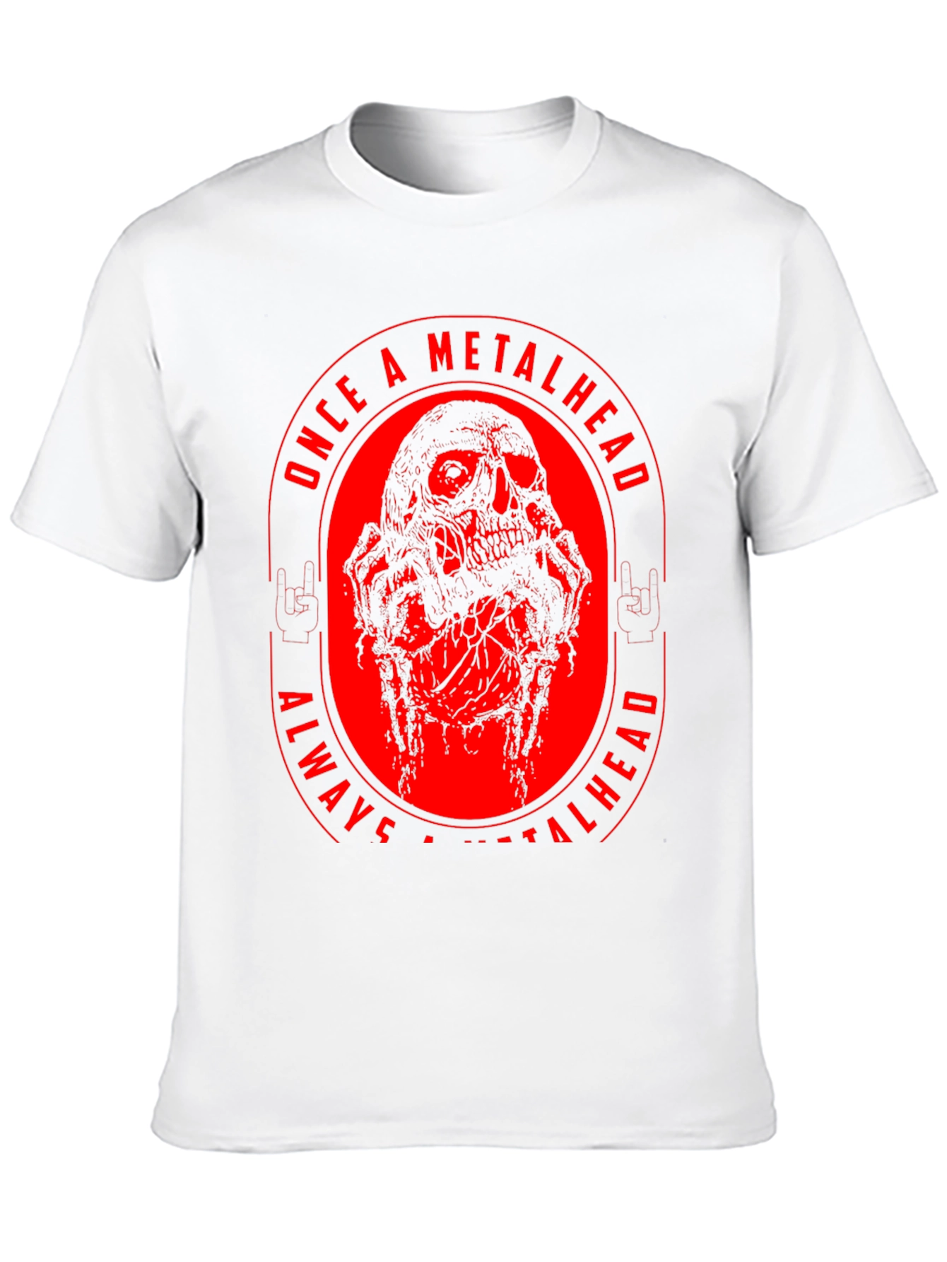 Metalhead Skull Graphic T-Shirt