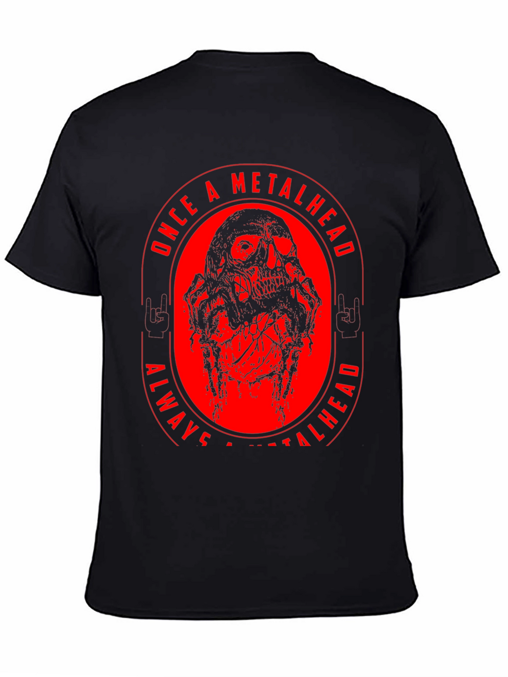 Metalhead Skull Graphic T-Shirt