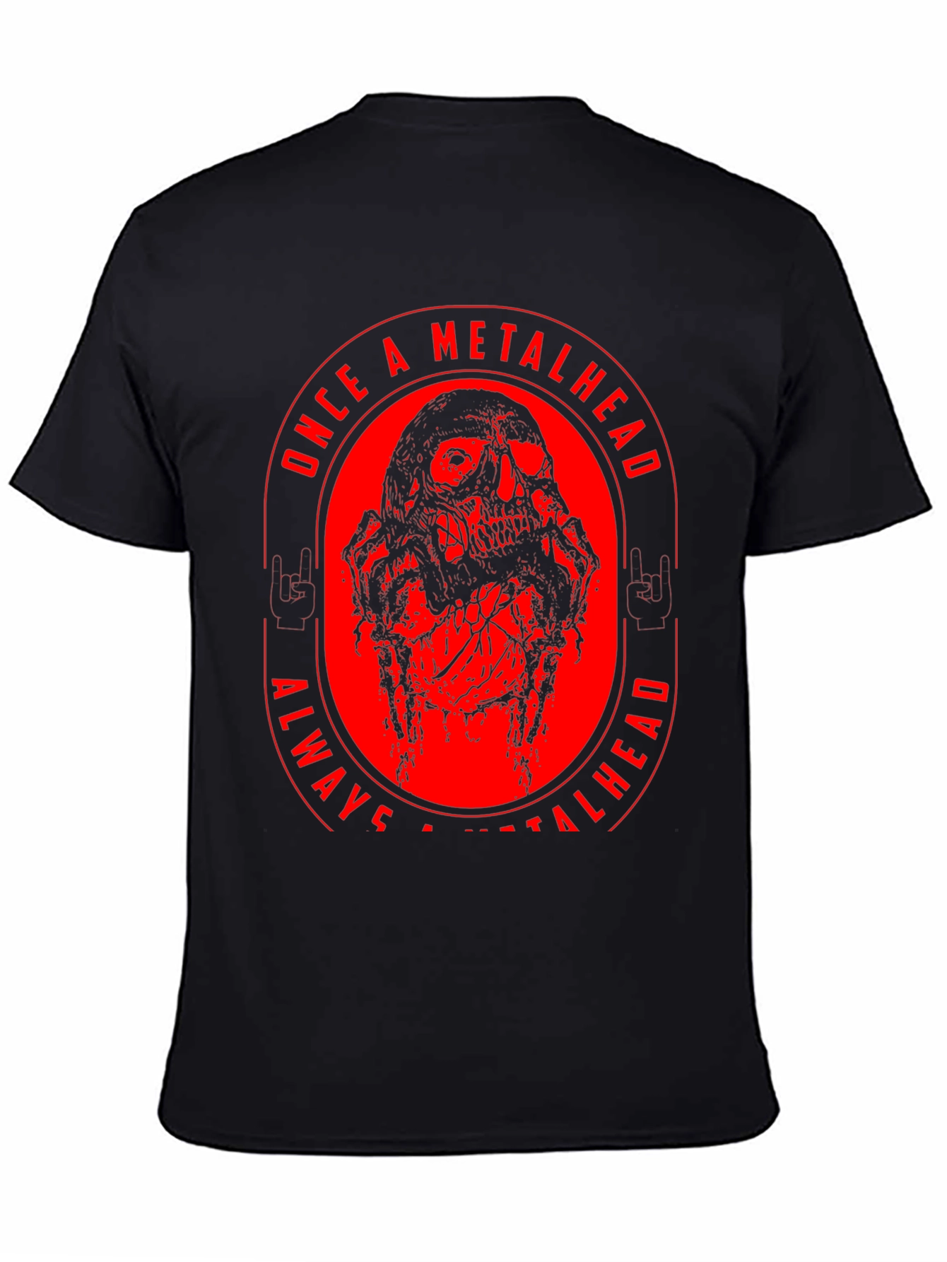 Metalhead Skull Graphic T-Shirt