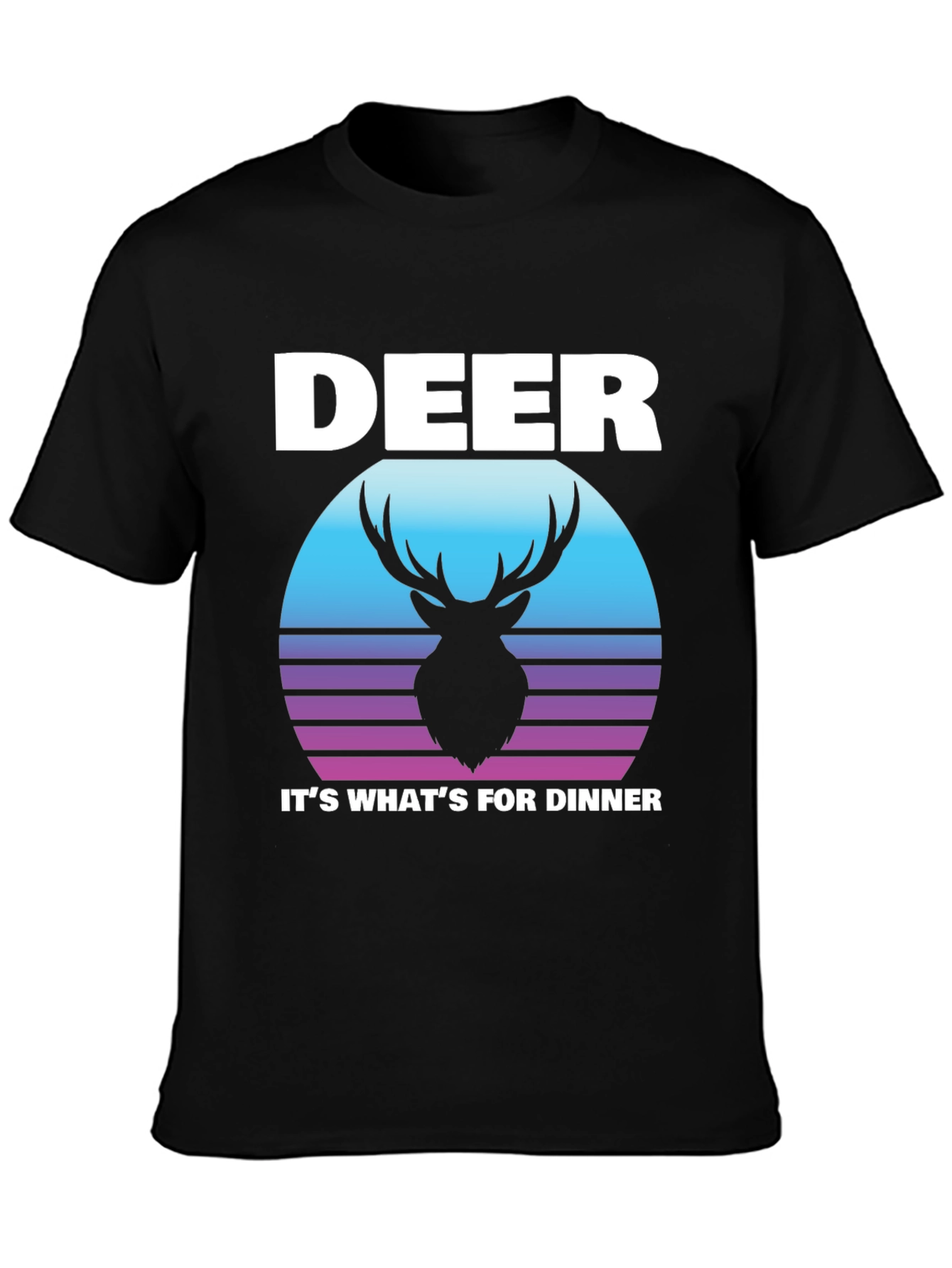 Deer for Dinner Graphic Tee - Black