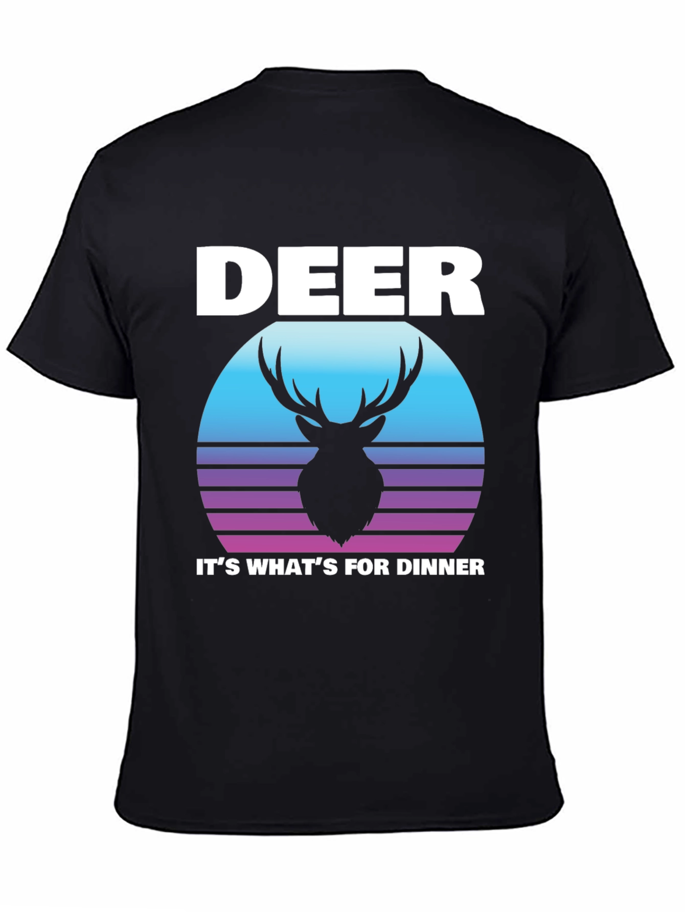 Deer for Dinner Graphic Tee - Black