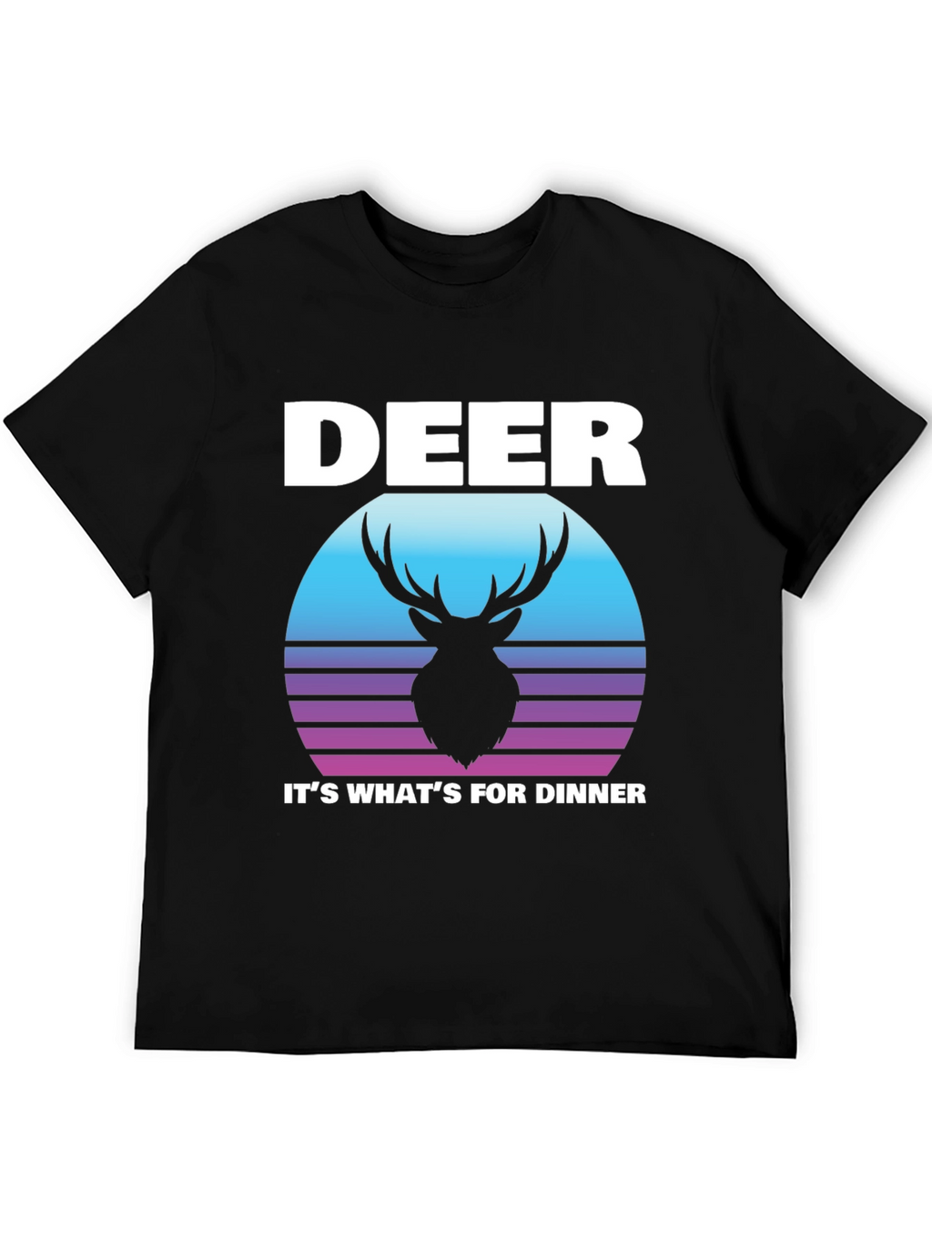 Deer for Dinner Graphic Tee - Black